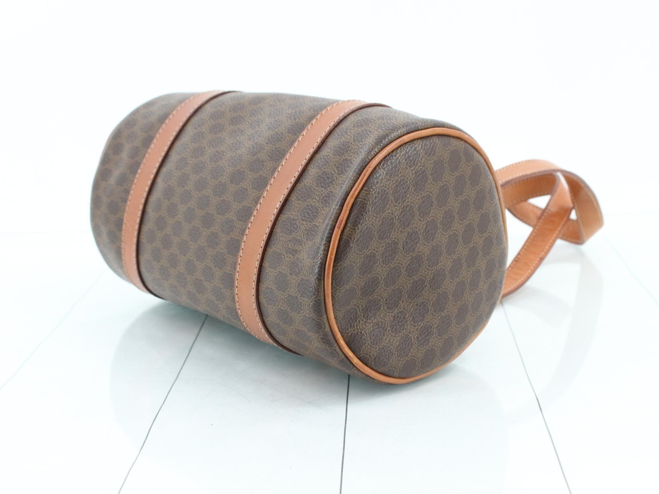 Macadam Logo Drum Bag, Brown, 25 x 14 cm — view 6