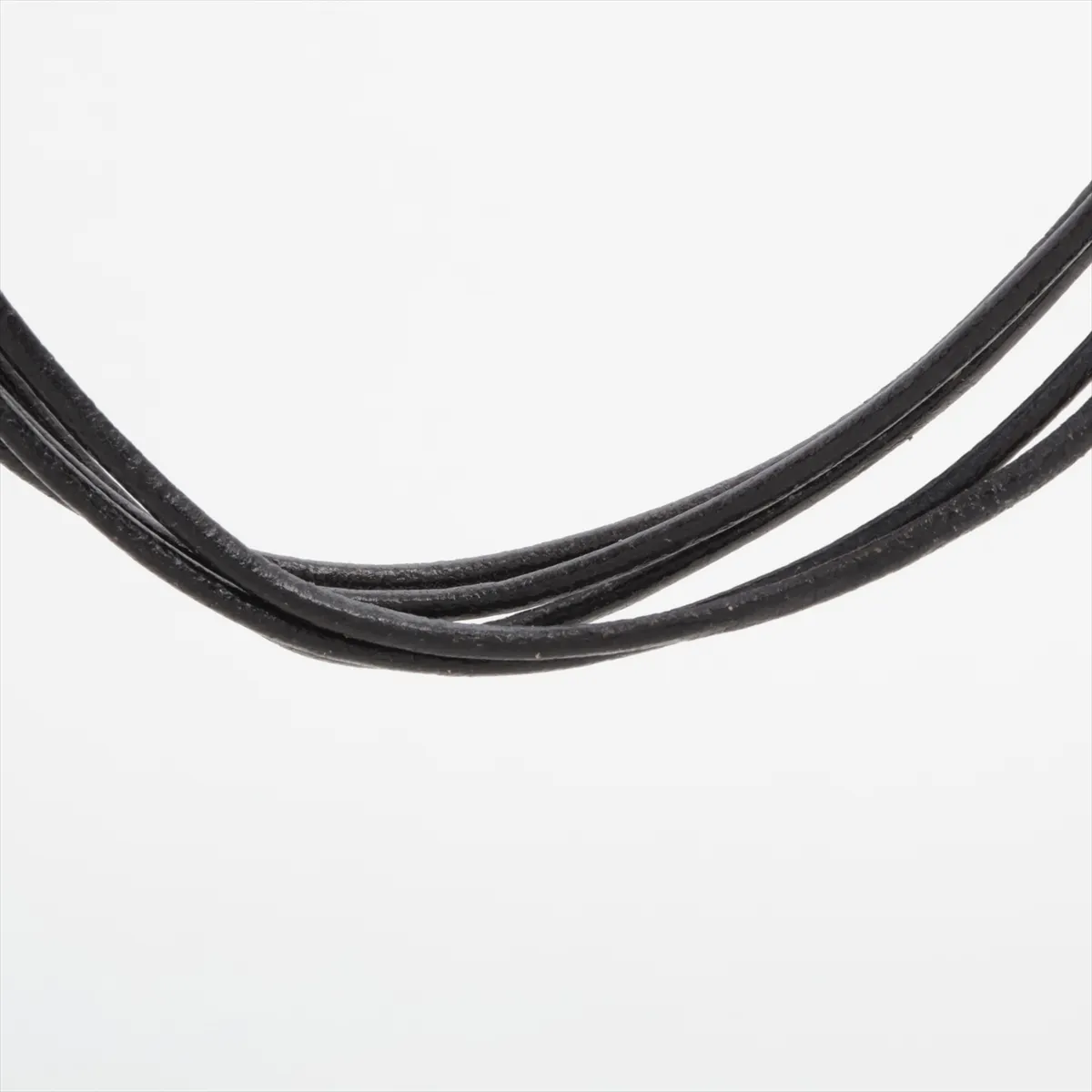 necklace, 750 (yellow gold) x leather, total weight 15.6g, leather — view 3