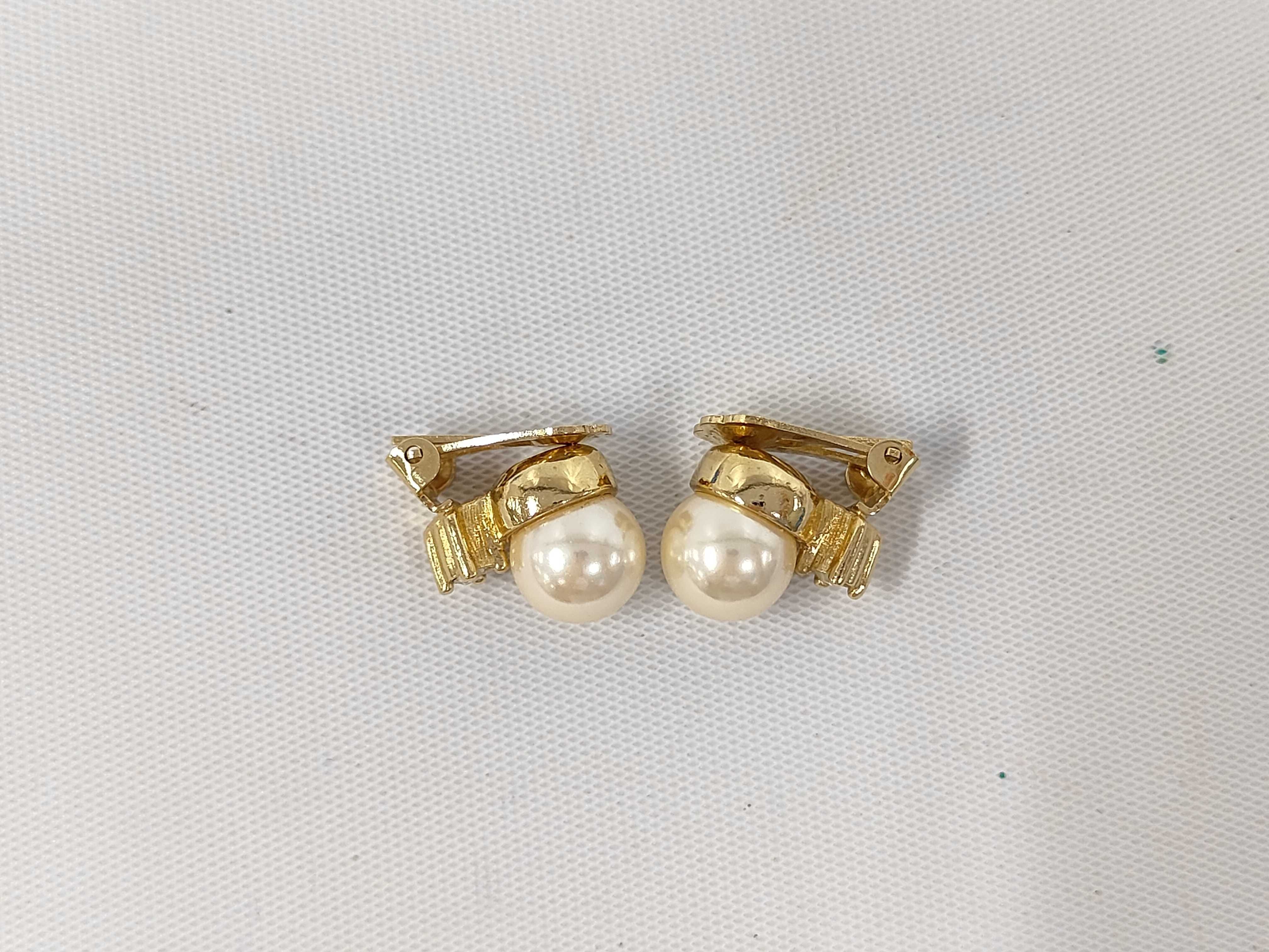 earrings, faux pearl earrings — view 5