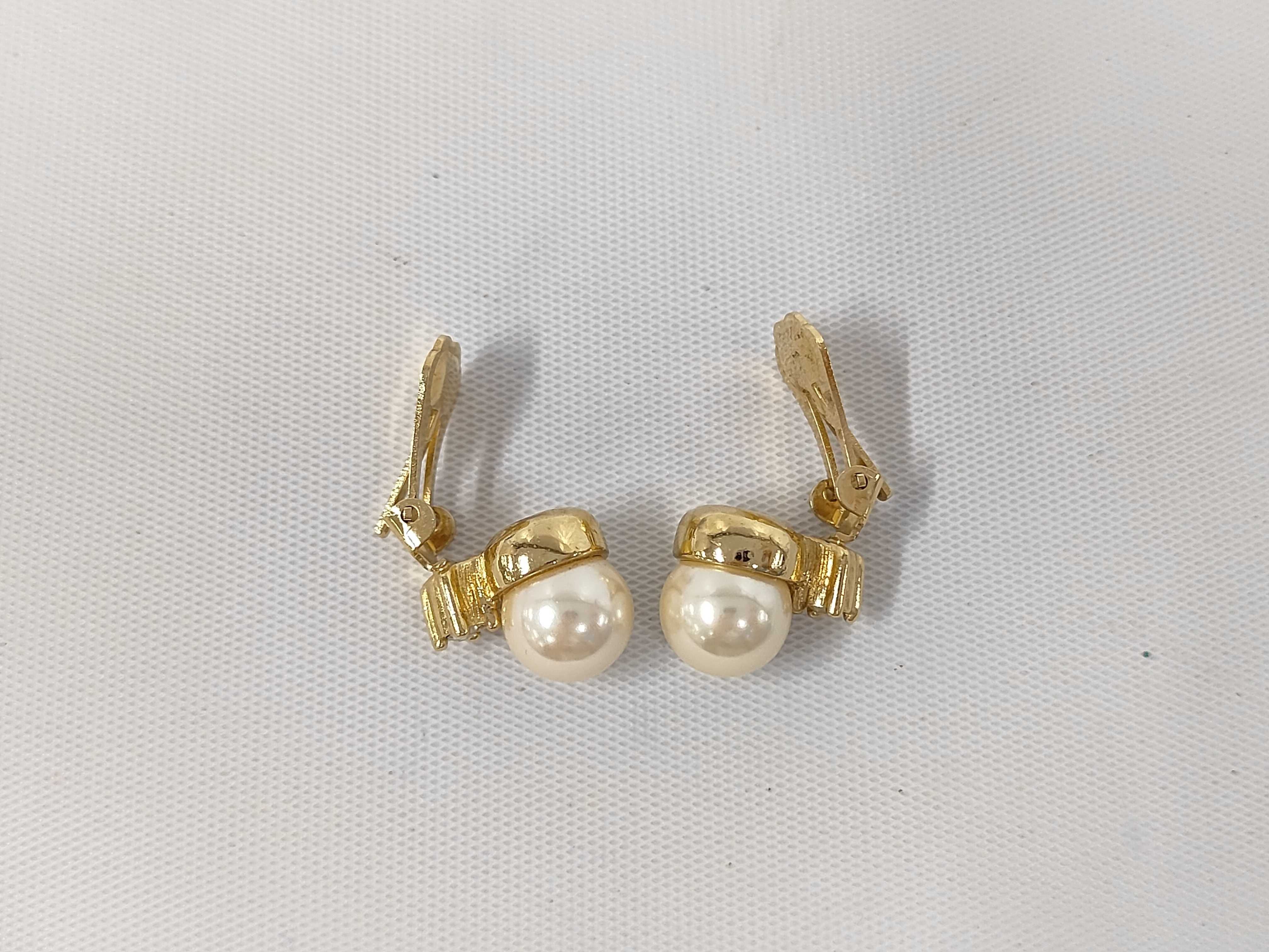 earrings, faux pearl earrings — view 6