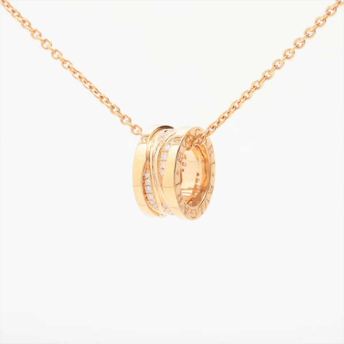 B.zero1 Design Legend Diamond Necklace, 750 (PG), 12.3g, NMN5MM, minor stone scratches. — view 2