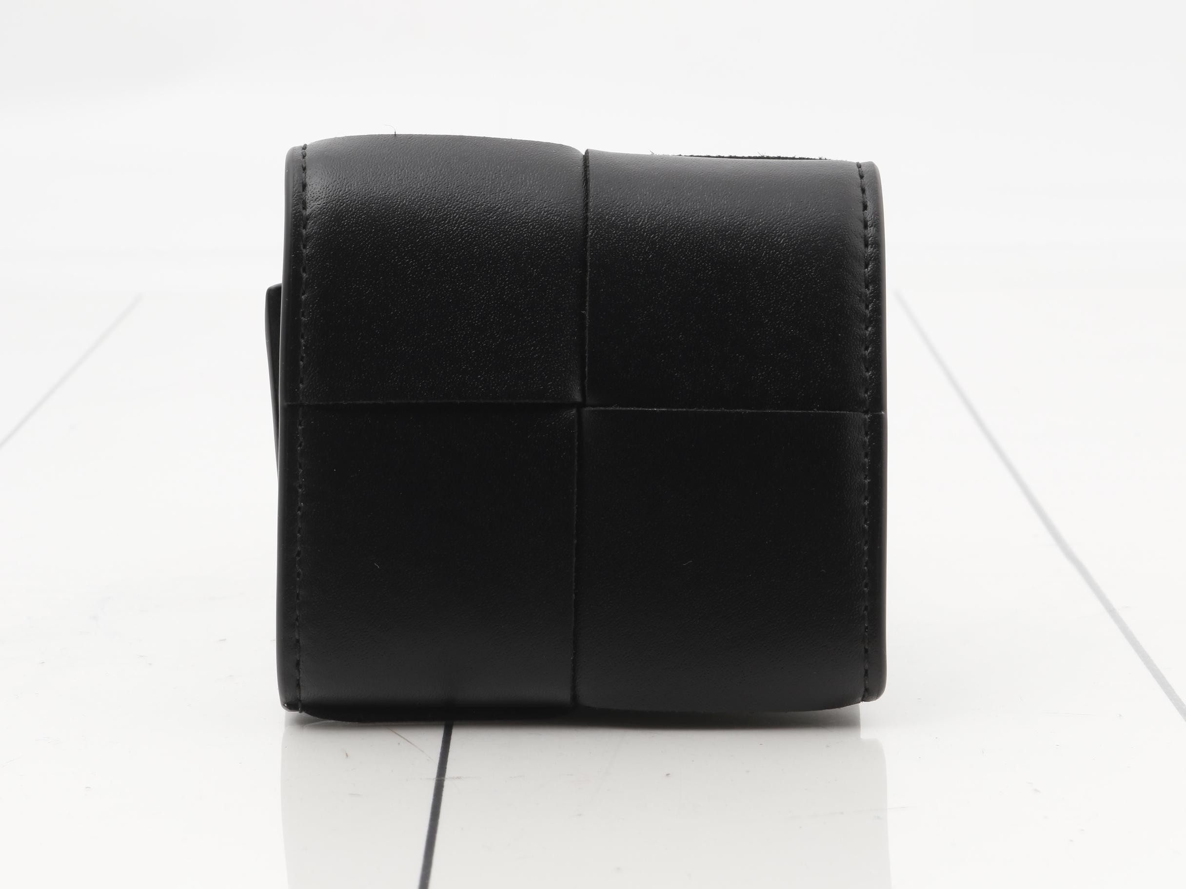Maxi Intrecciato Coin Case, Unused, Stored, Black — view 2