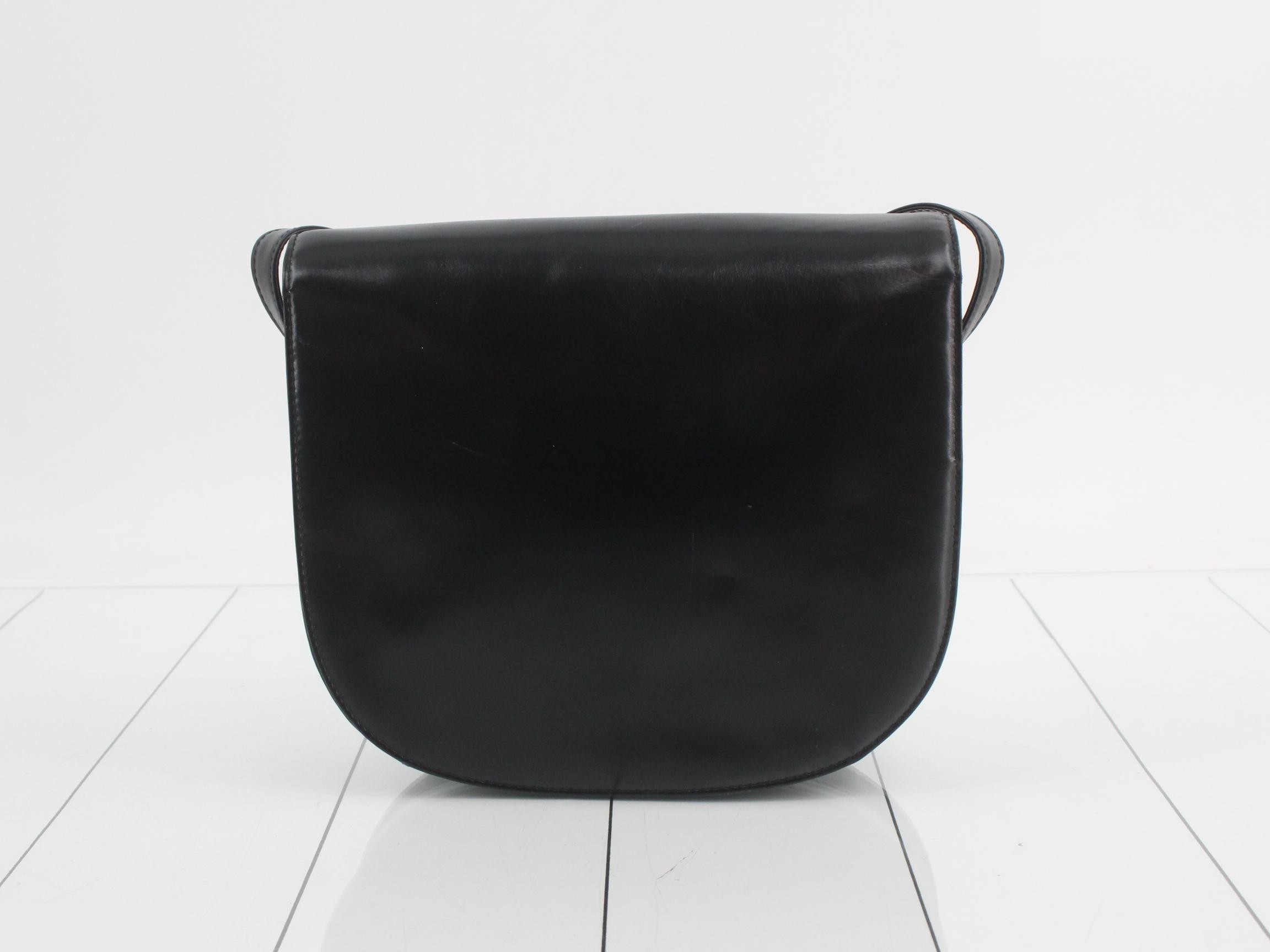 Shoulder bag, Anagram design, black leather — view 2