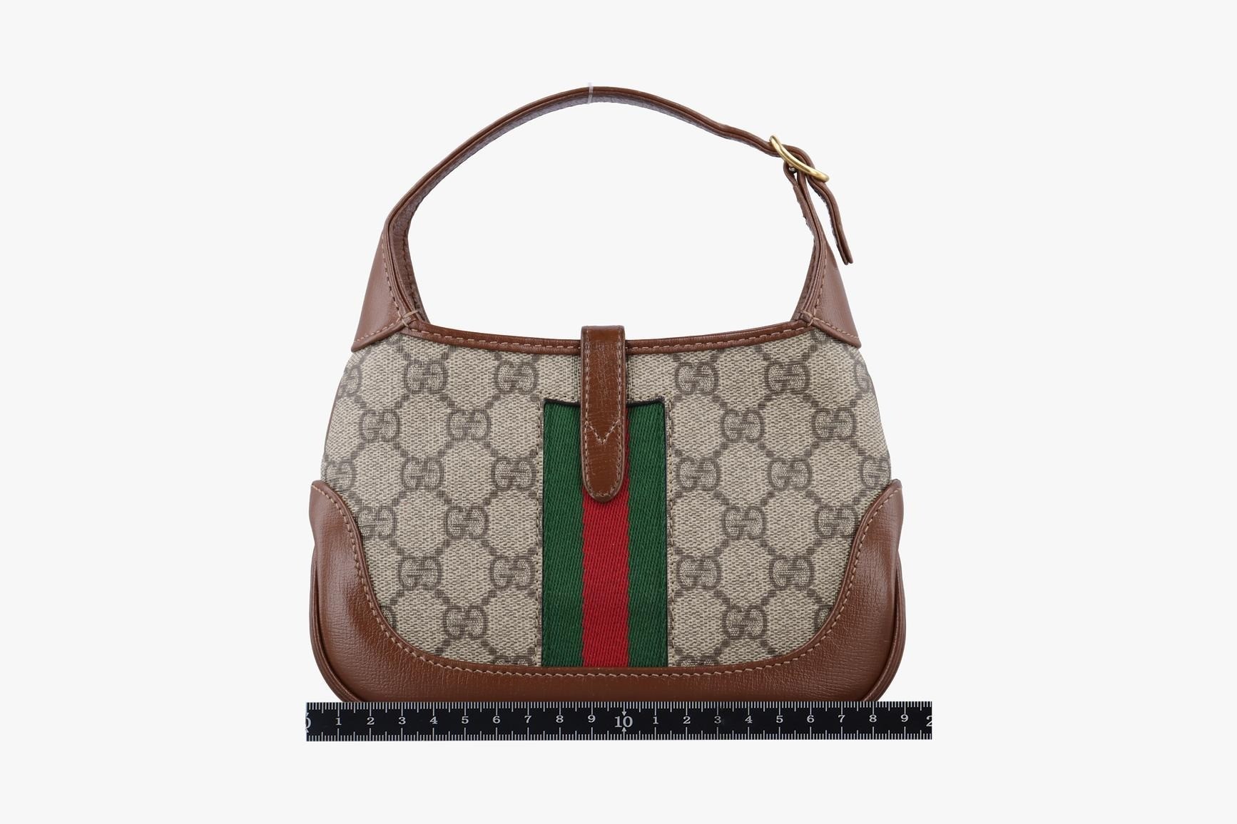 Jackie 1961 GG Supreme Brown PVC Coated Canvas x Leather — view 2