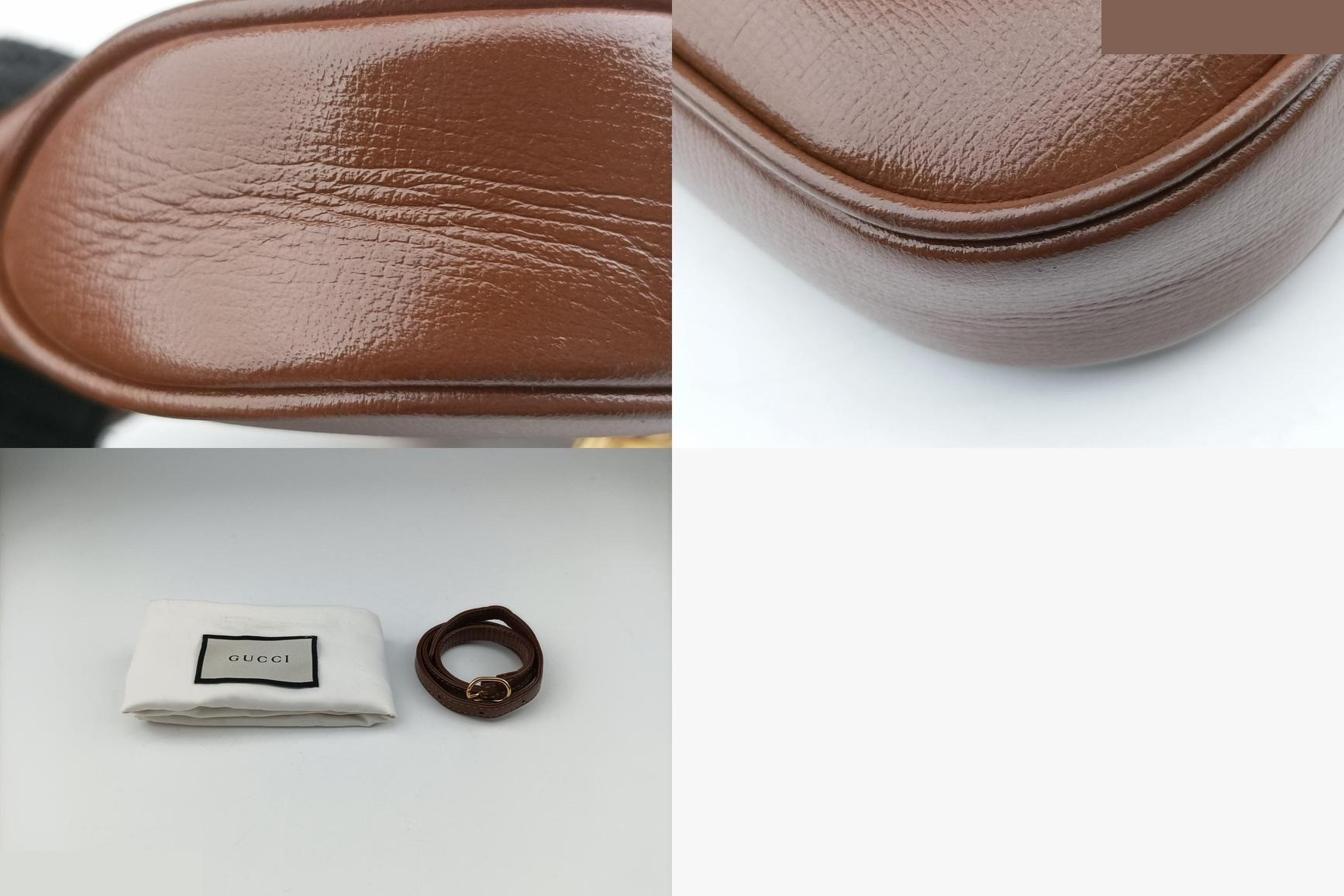 Jackie 1961 GG Supreme Brown PVC Coated Canvas x Leather — view 11