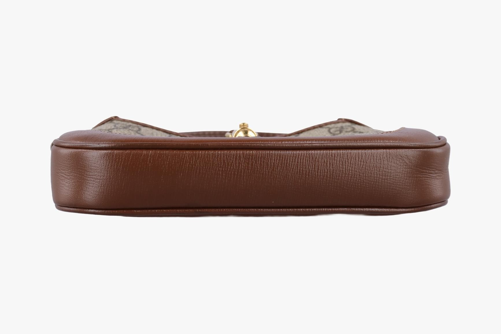 Jackie 1961 GG Supreme Brown PVC Coated Canvas x Leather — view 3