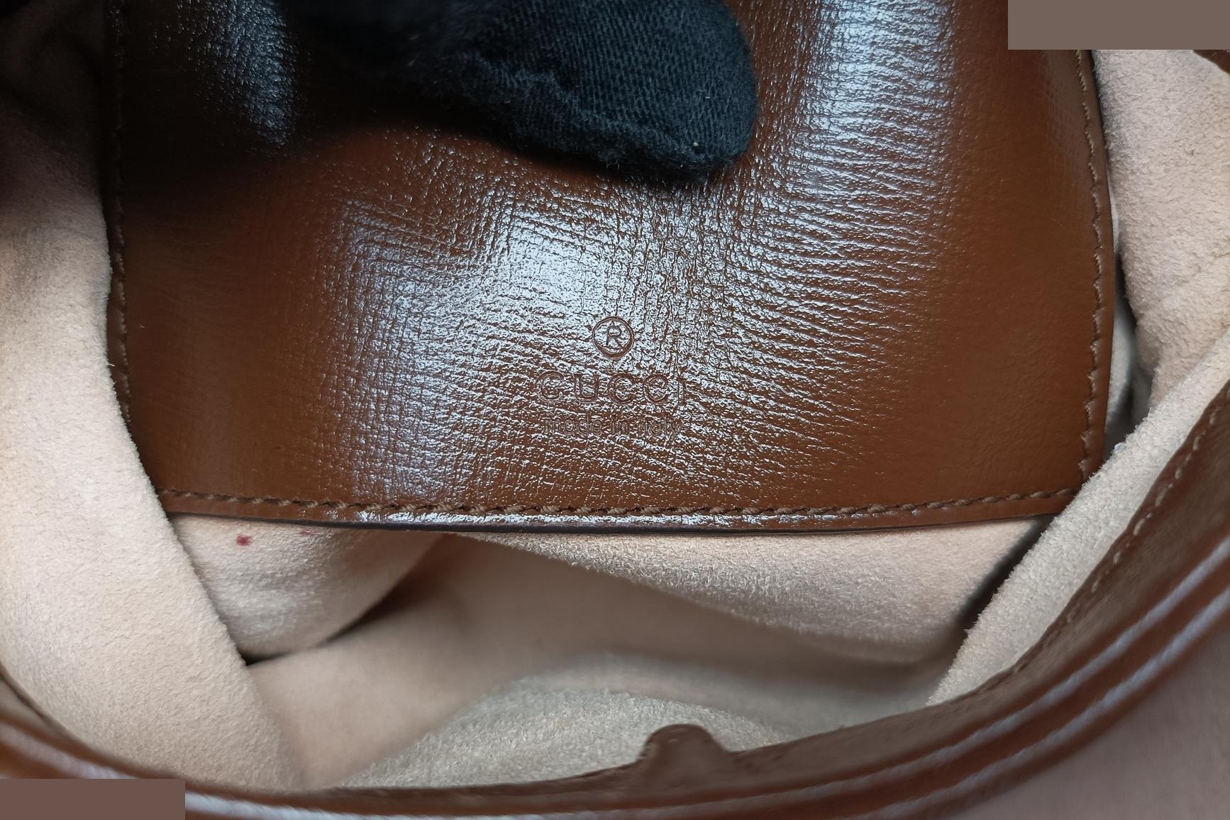 Jackie 1961 GG Supreme Brown PVC Coated Canvas x Leather — view 7