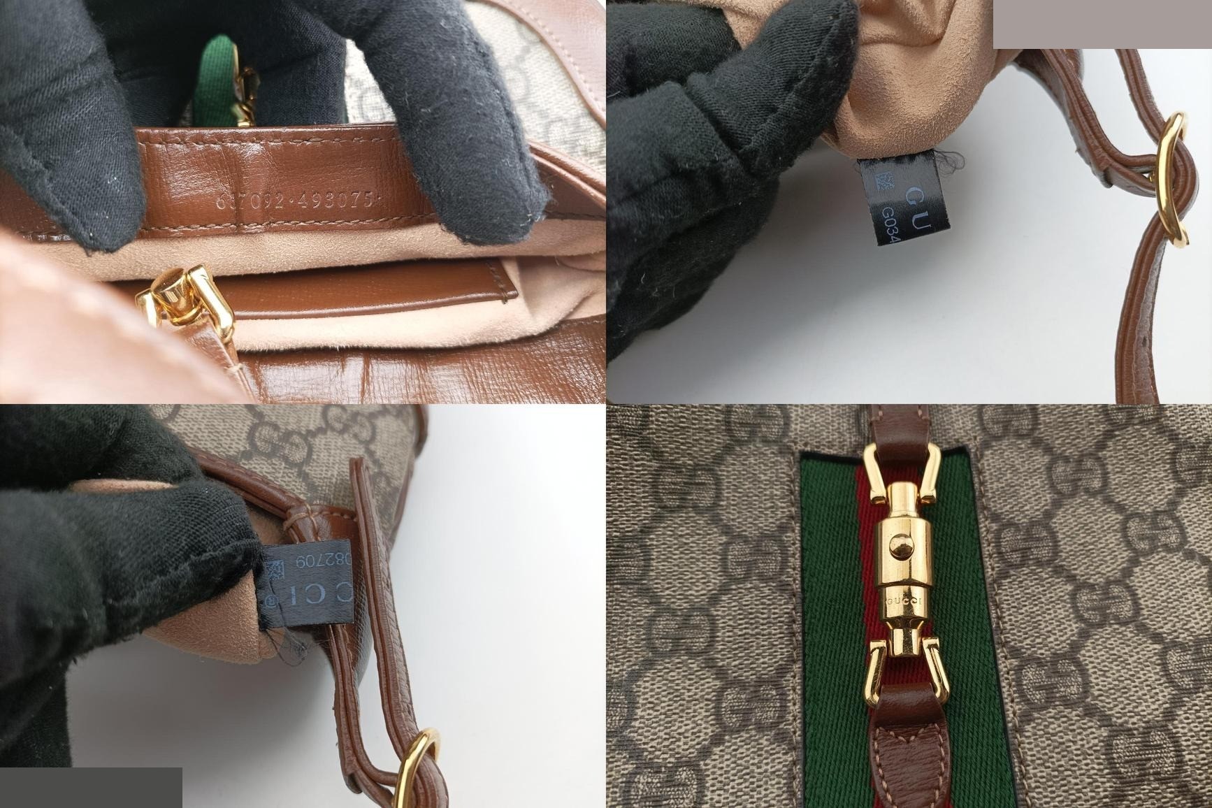 Jackie 1961 GG Supreme Brown PVC Coated Canvas x Leather — view 8