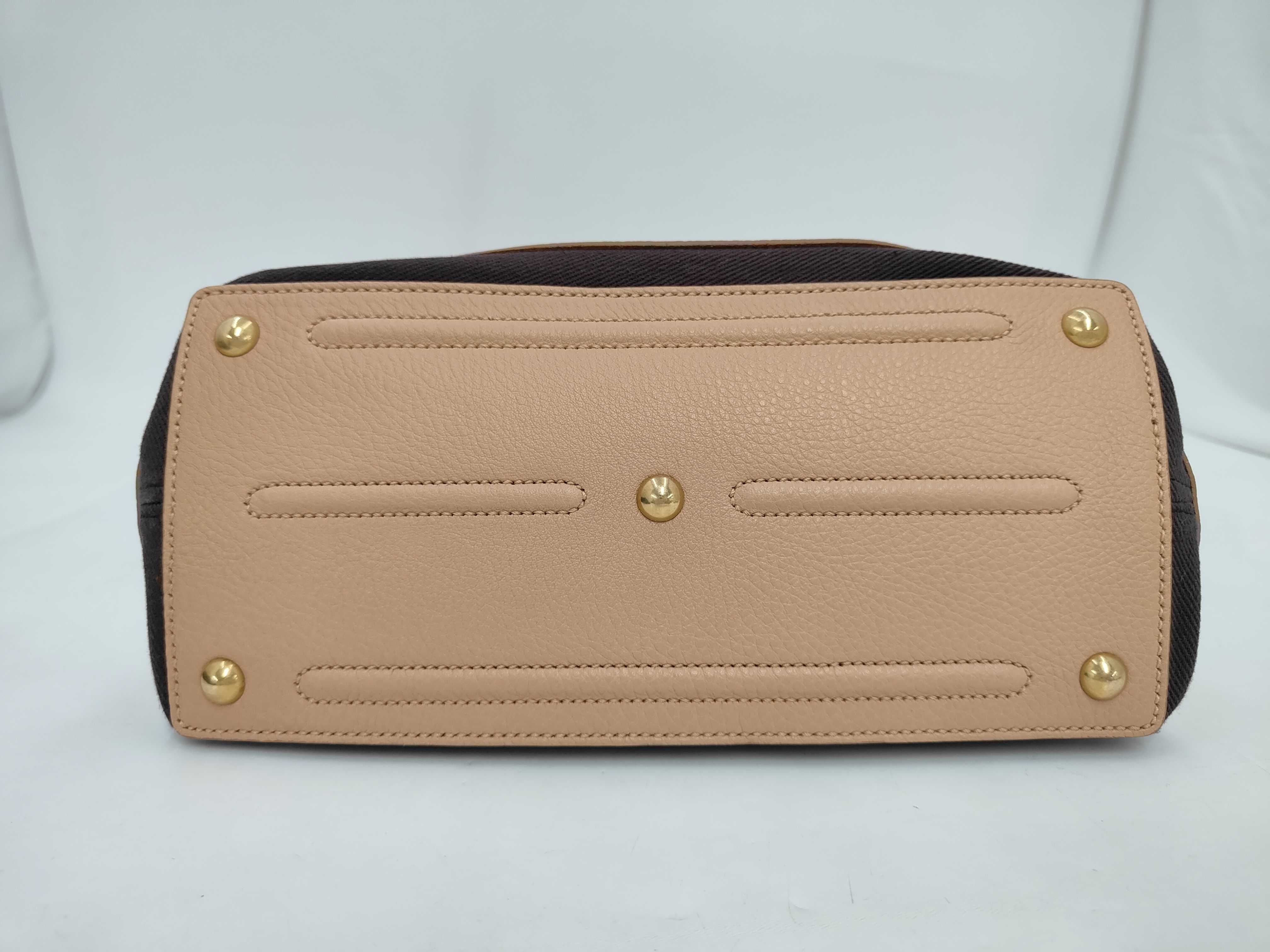 Muse Toe 2way Gold Hardware Leather Pink Beige Handbag — view 3