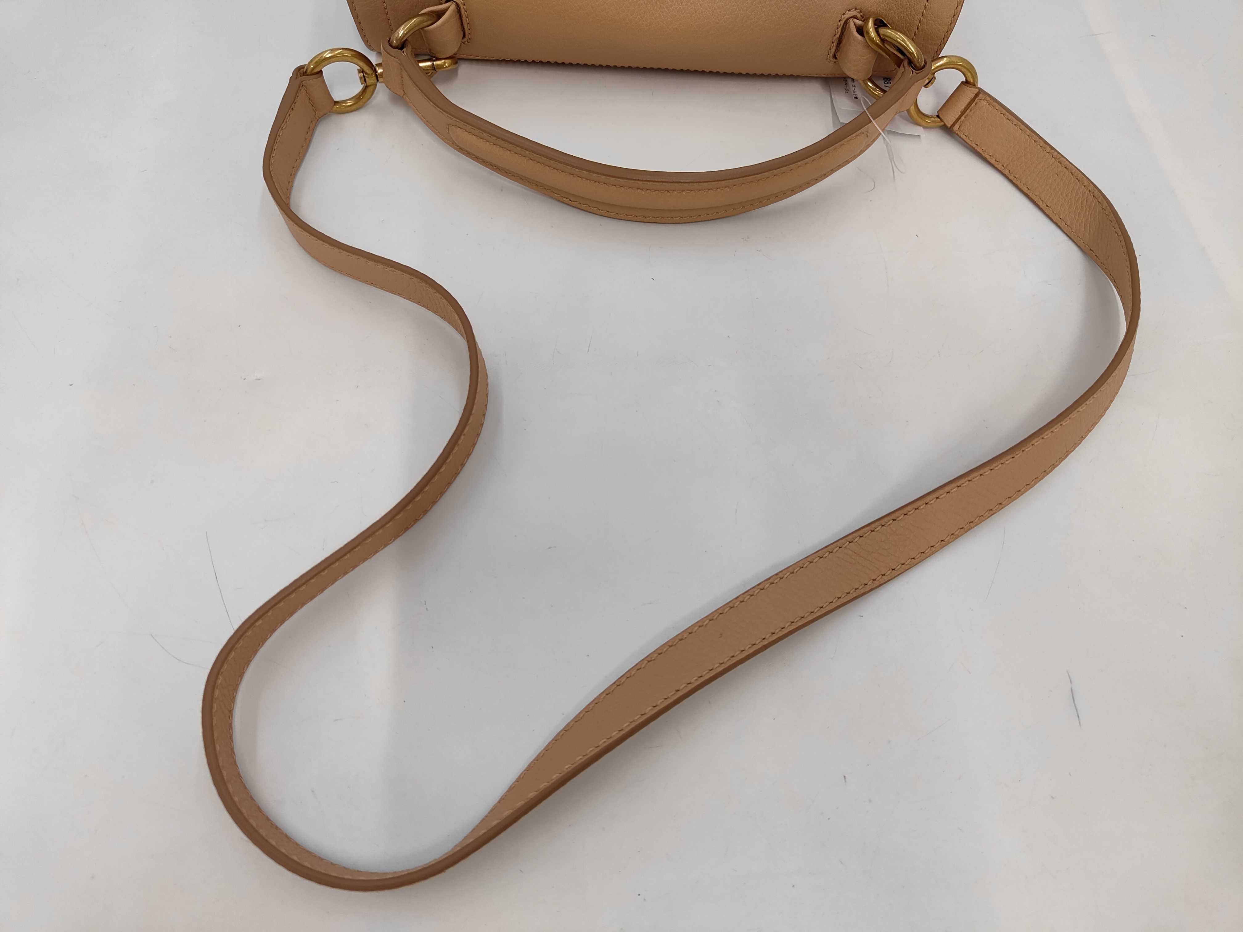 Muse Toe 2way Gold Hardware Leather Pink Beige Handbag — view 5