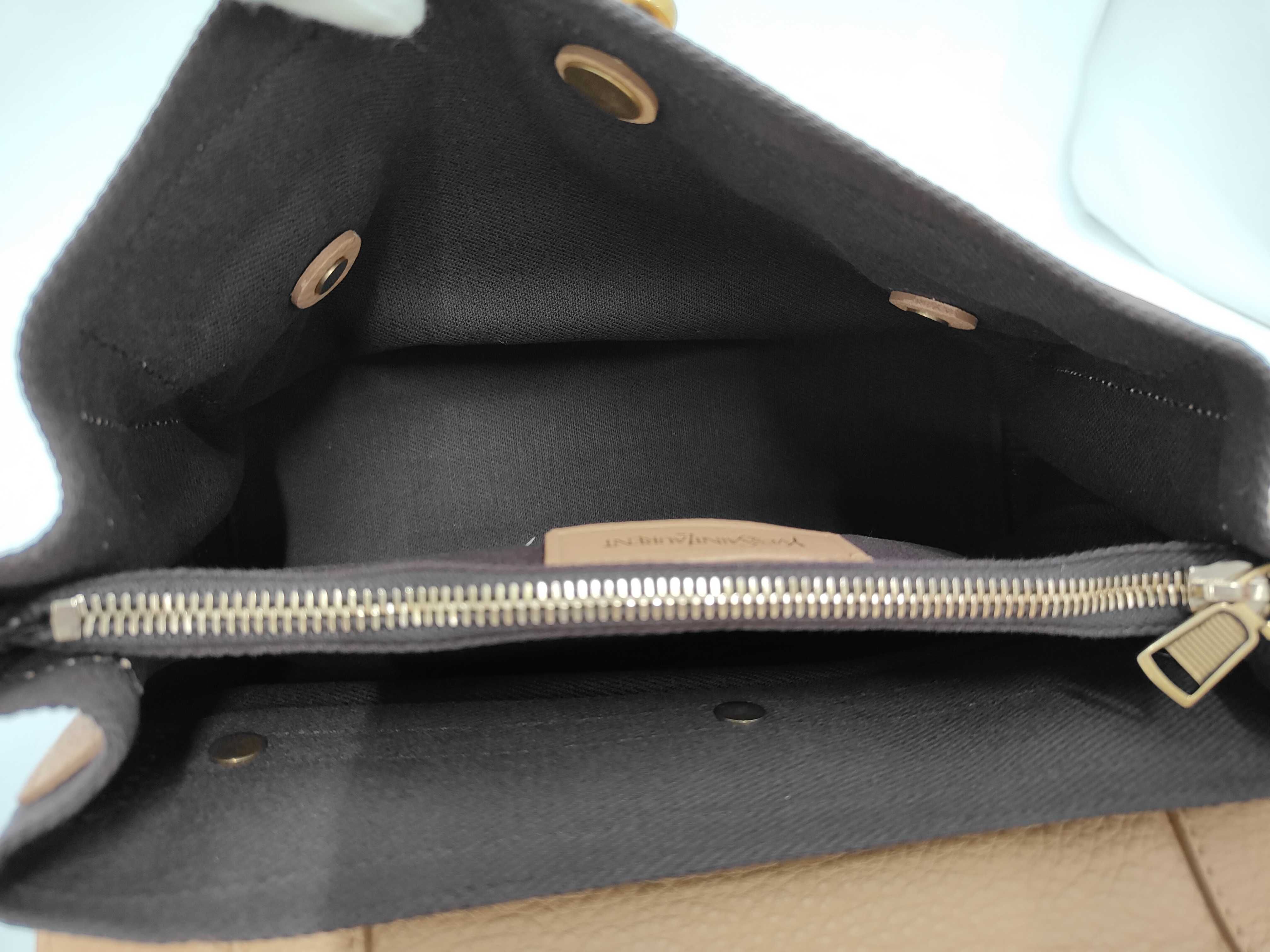 Muse Toe 2way Gold Hardware Leather Pink Beige Handbag — view 8