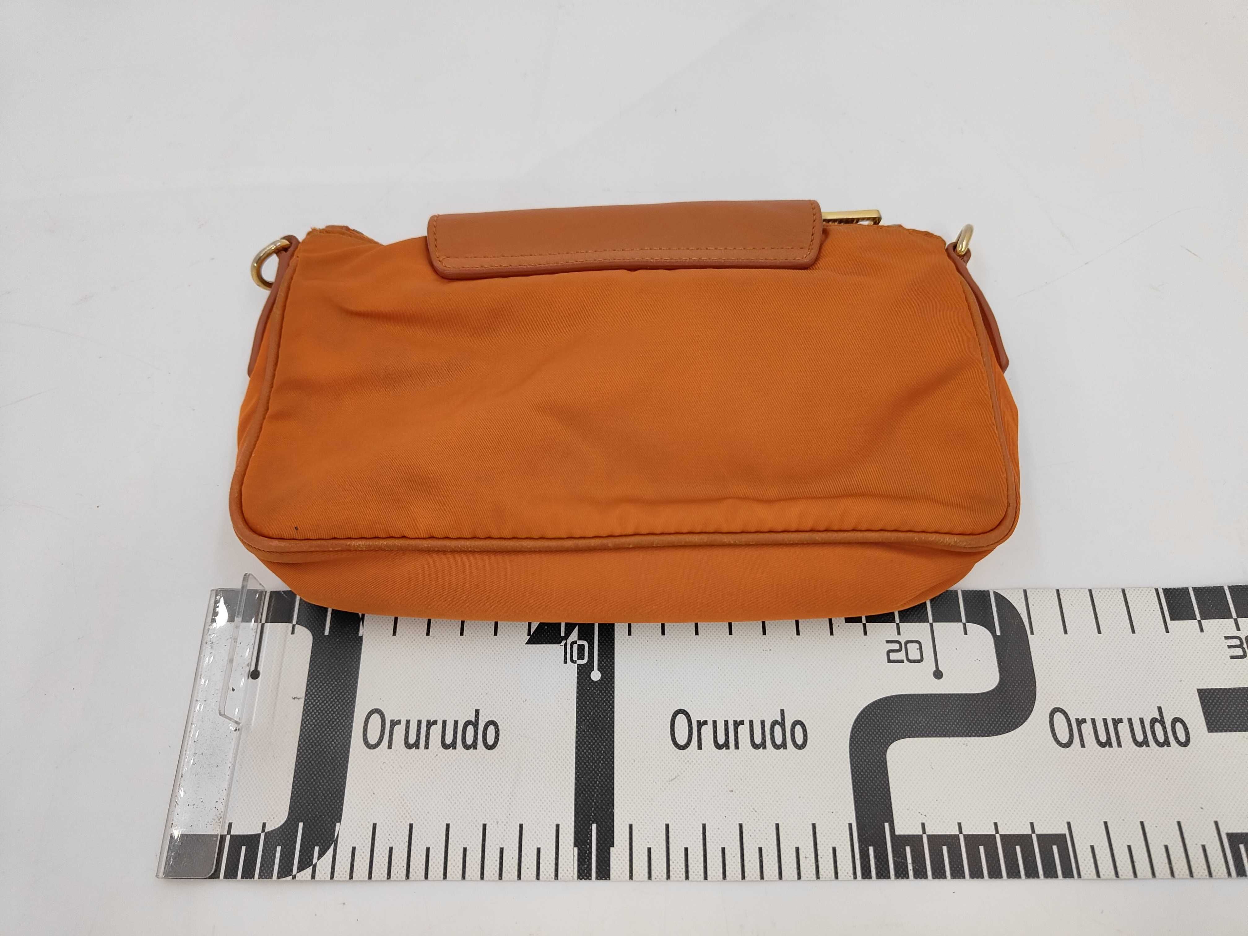 Nylon Mini Chain Crossbody Bag Orange BT0779 Shoulder Bag — view 2