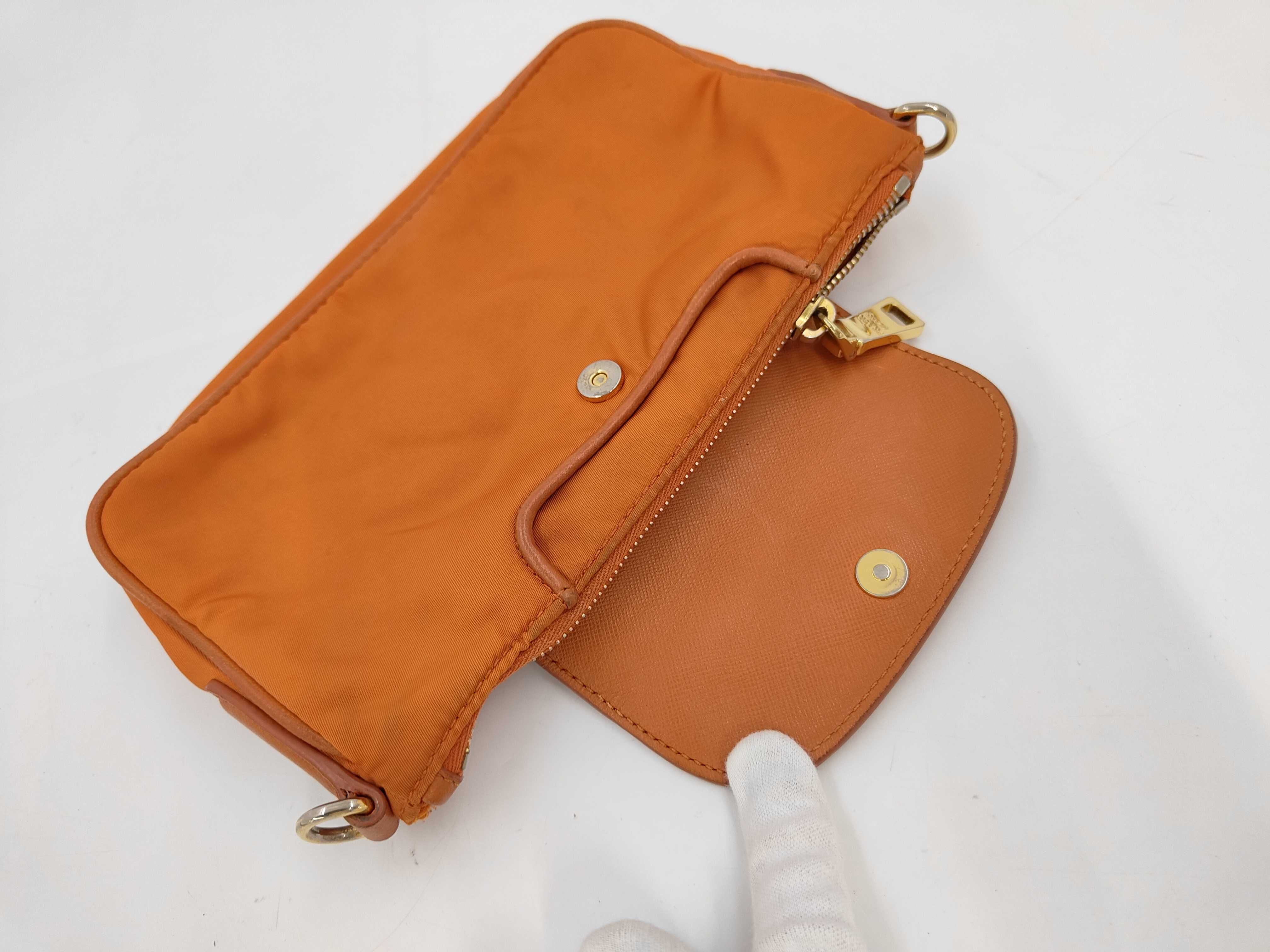 Nylon Mini Chain Crossbody Bag Orange BT0779 Shoulder Bag — view 8
