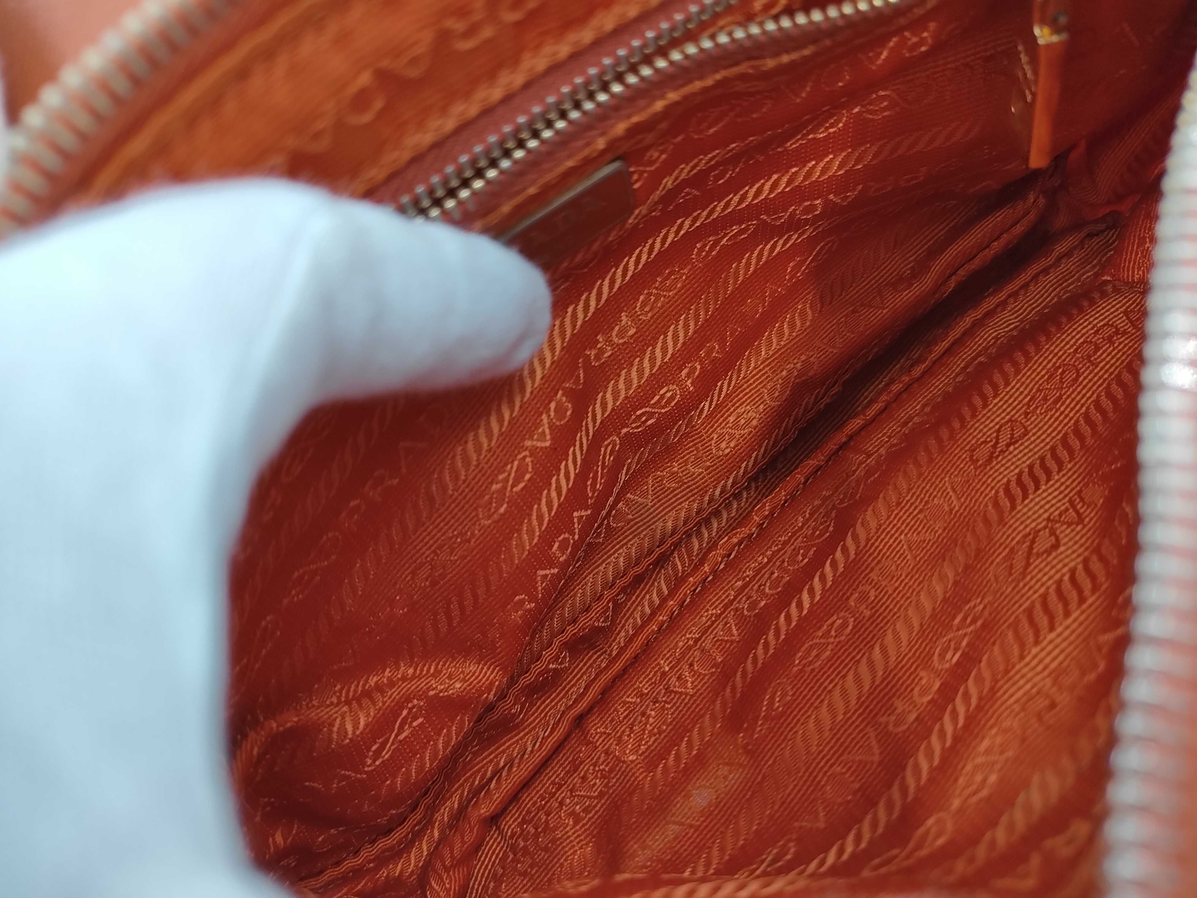 Nylon Mini Chain Crossbody Bag Orange BT0779 Shoulder Bag — view 9