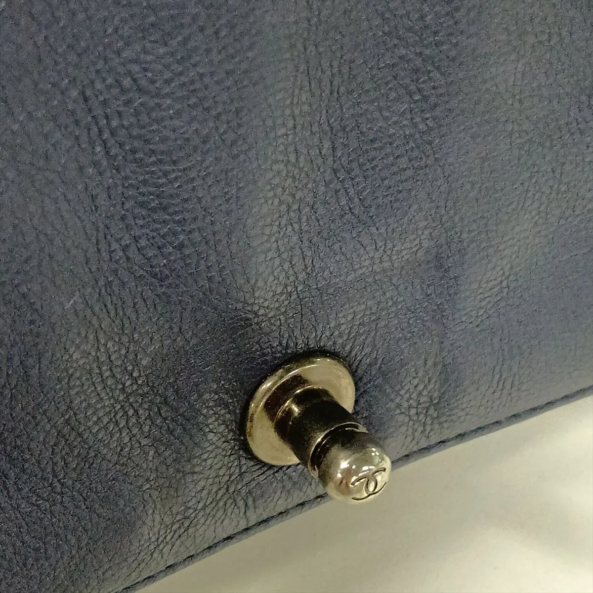 Boy Chanel 25 Leather Chain Shoulder Bag, Blue with Gold Hardware, 20938071, Serial Number in the 20s, A67086 — view 13