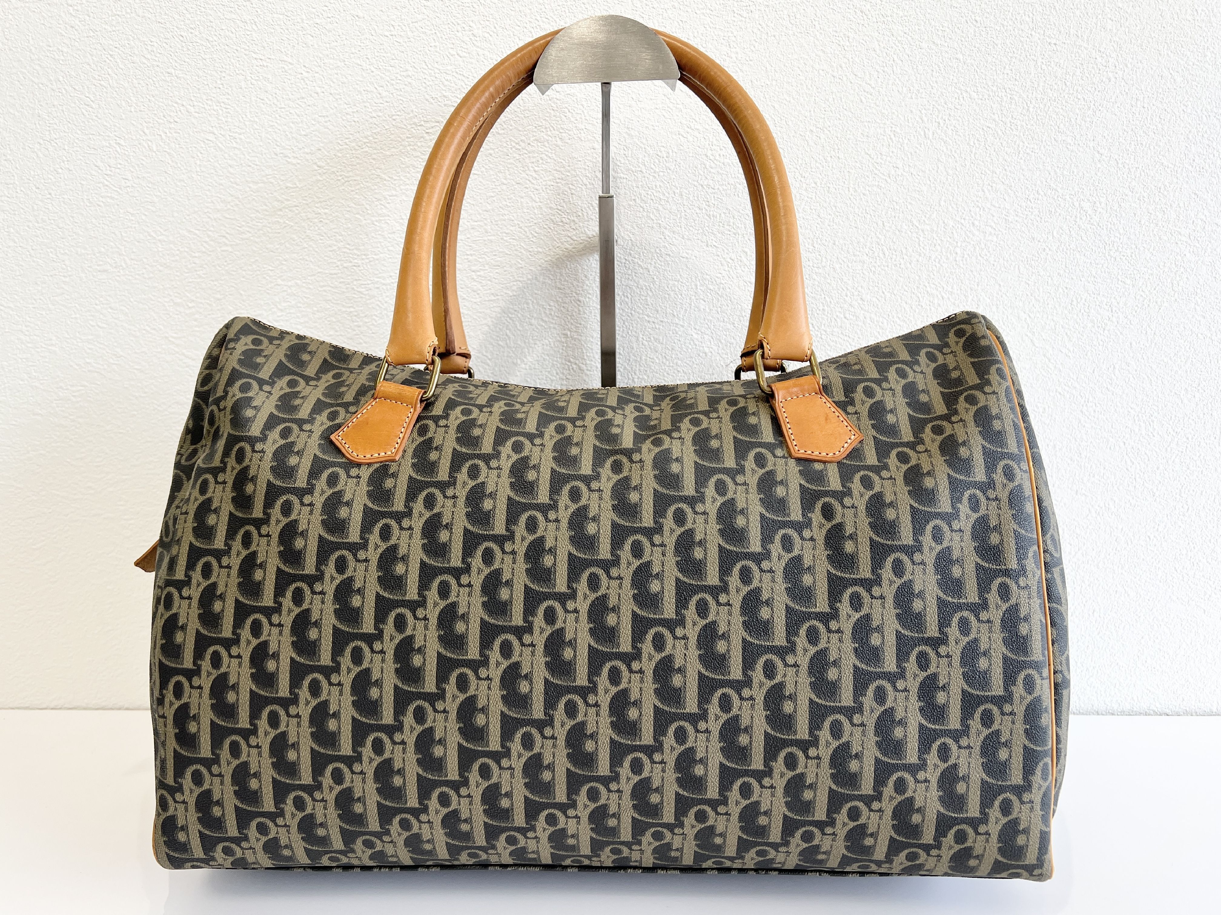 Christian Dior Trotter Leather PVC Boston Bag Handbag Boston Bag — view 2
