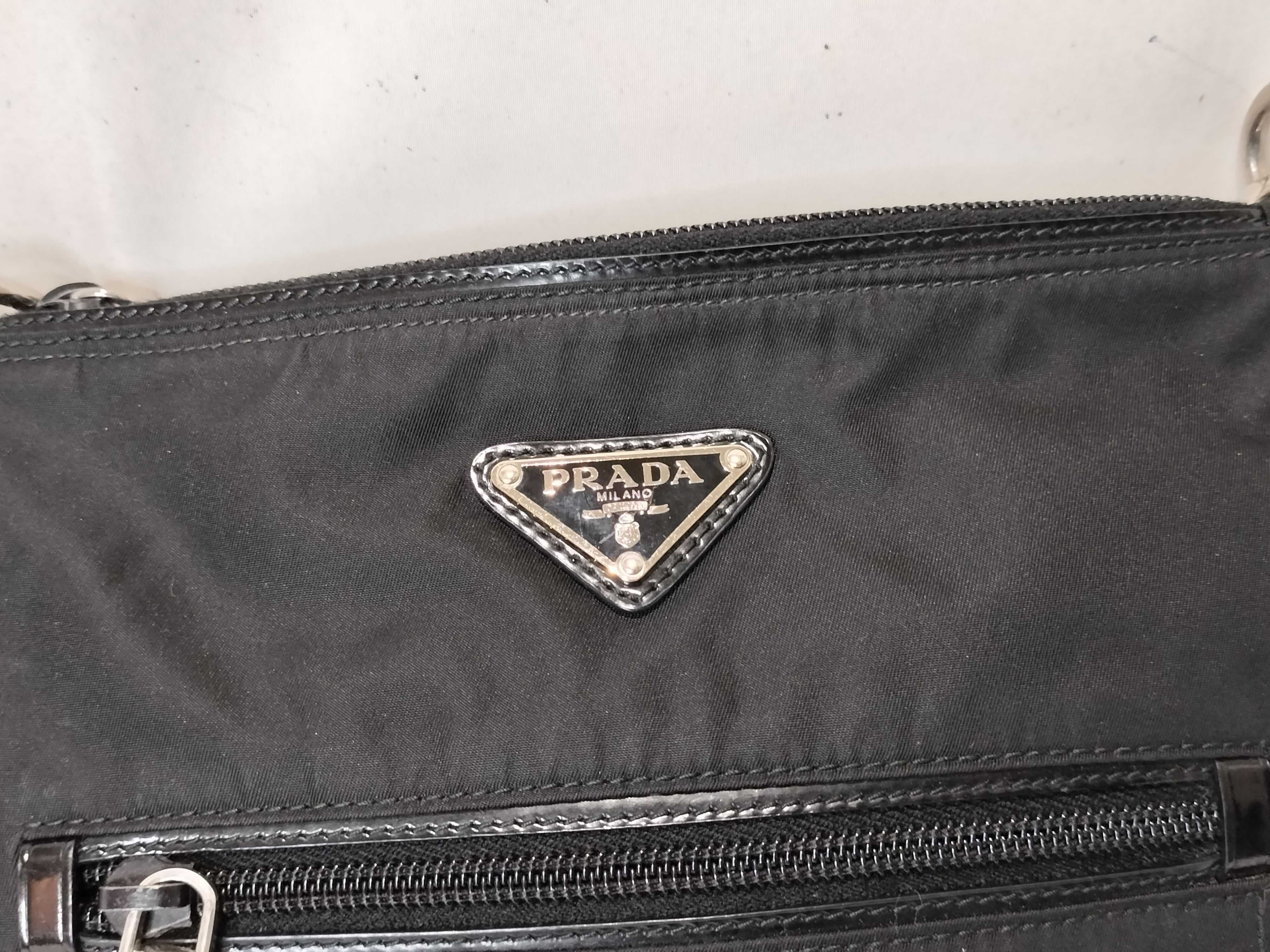 Nylon Shoulder Bag (No Gusset) - Black — view 2