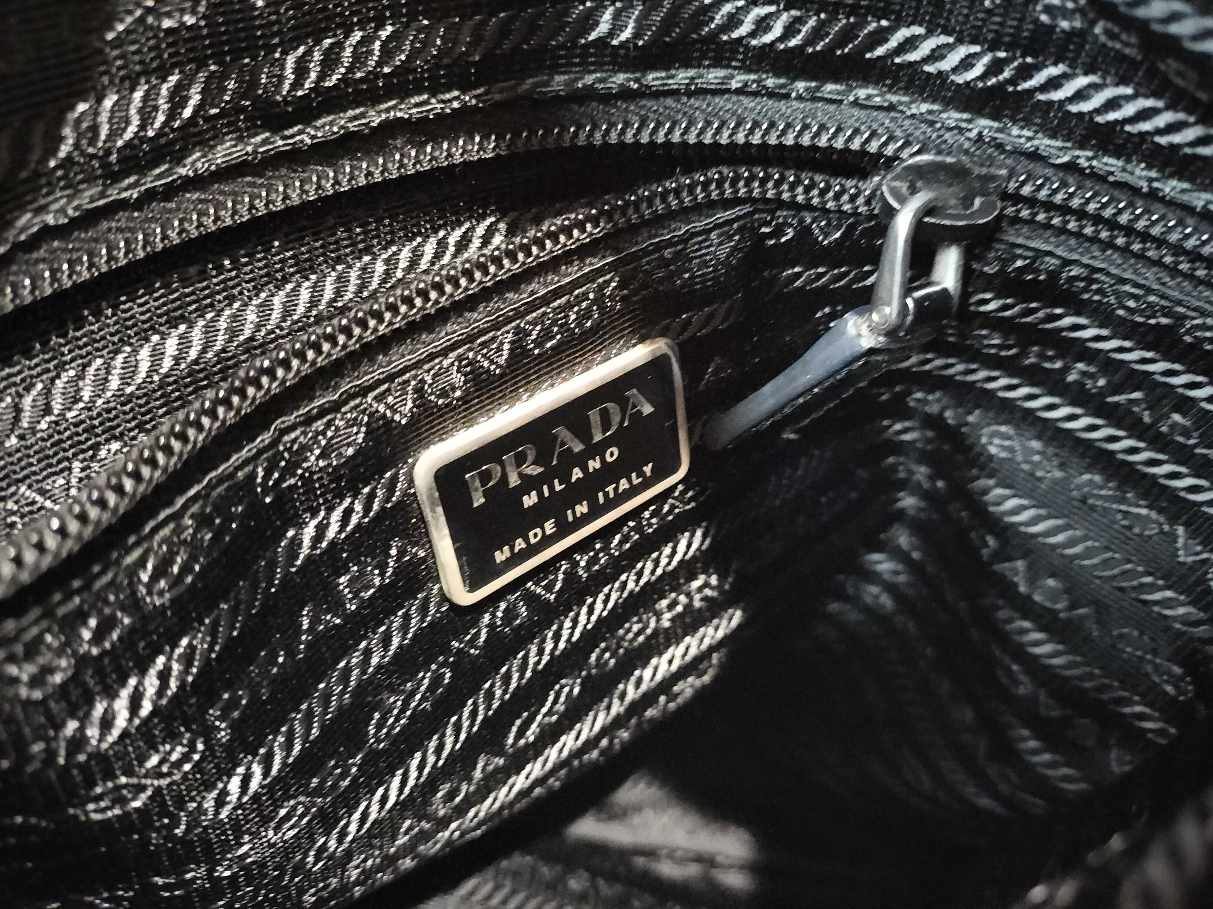 Nylon Shoulder Bag (No Gusset) - Black — view 12
