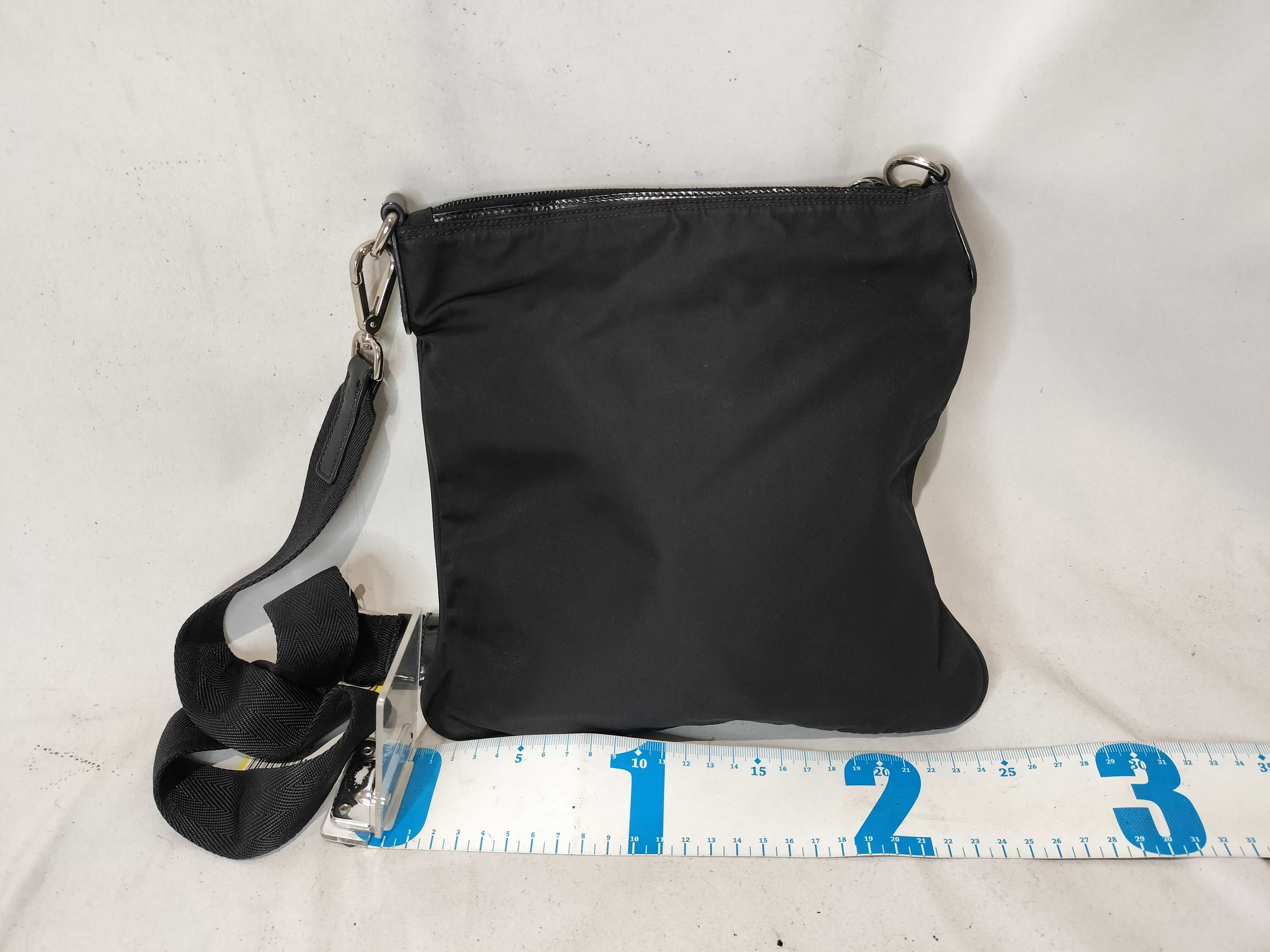 Nylon Shoulder Bag (No Gusset) - Black — view 3
