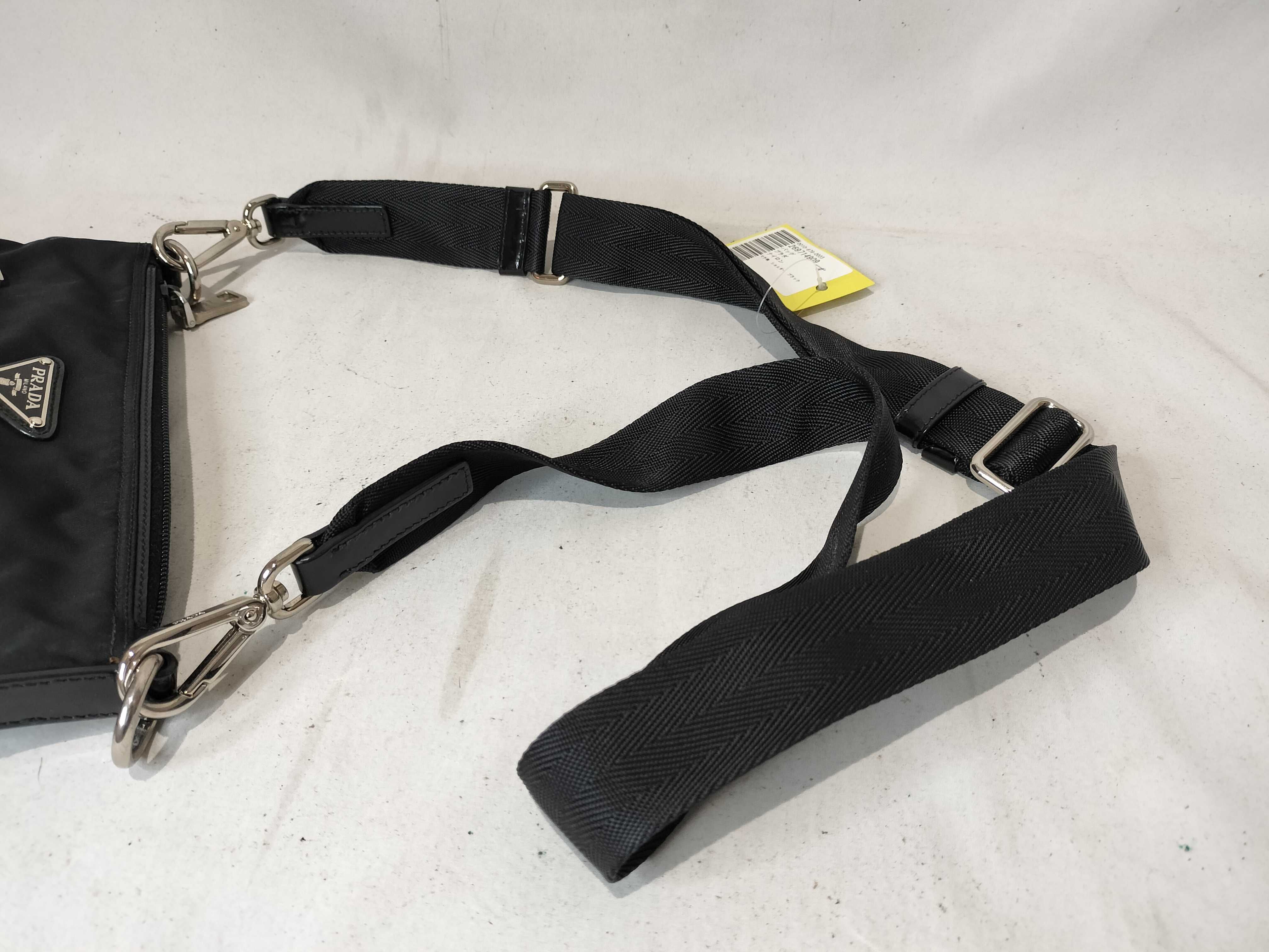 Nylon Shoulder Bag (No Gusset) - Black — view 4