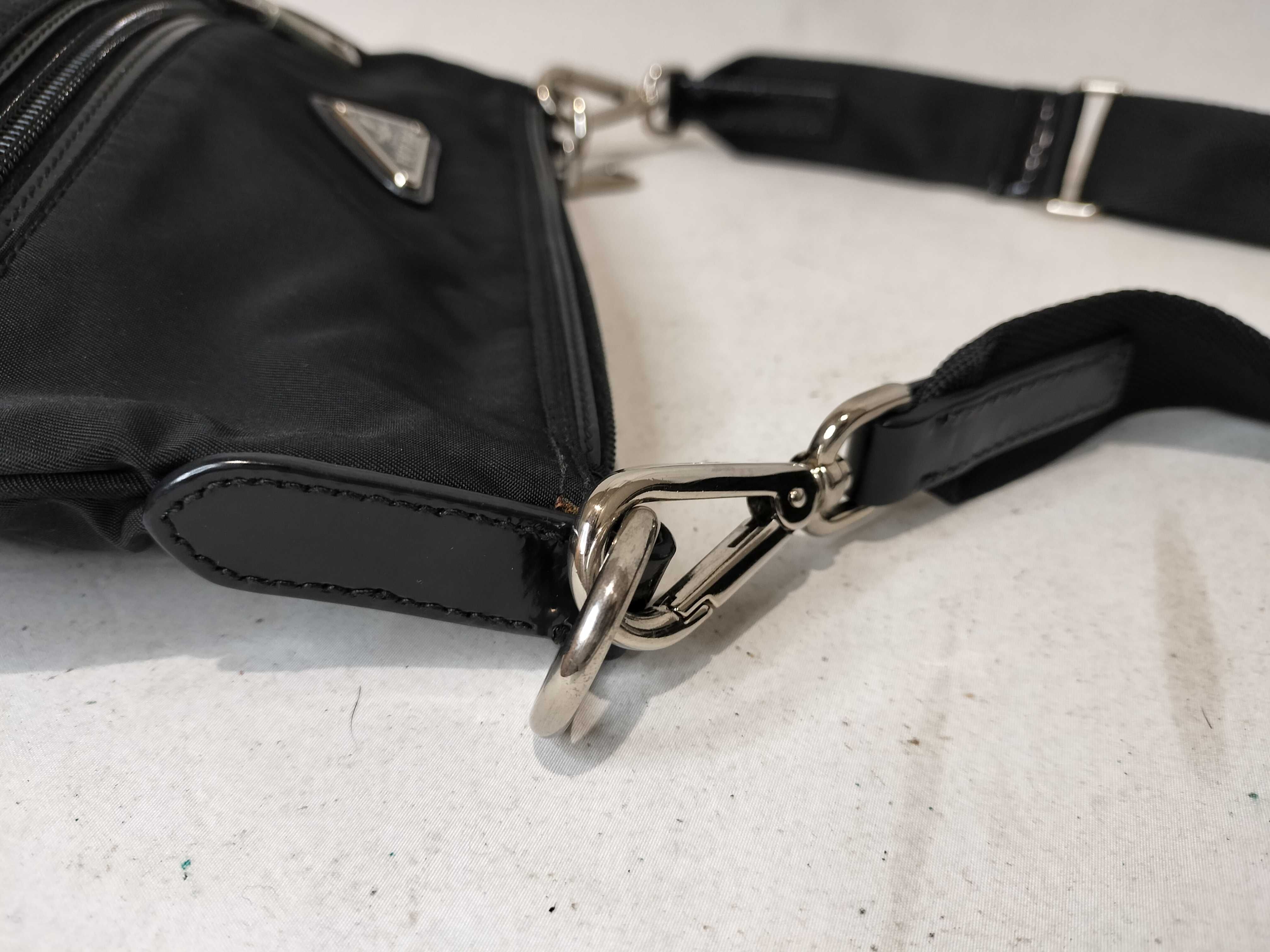 Nylon Shoulder Bag (No Gusset) - Black — view 6