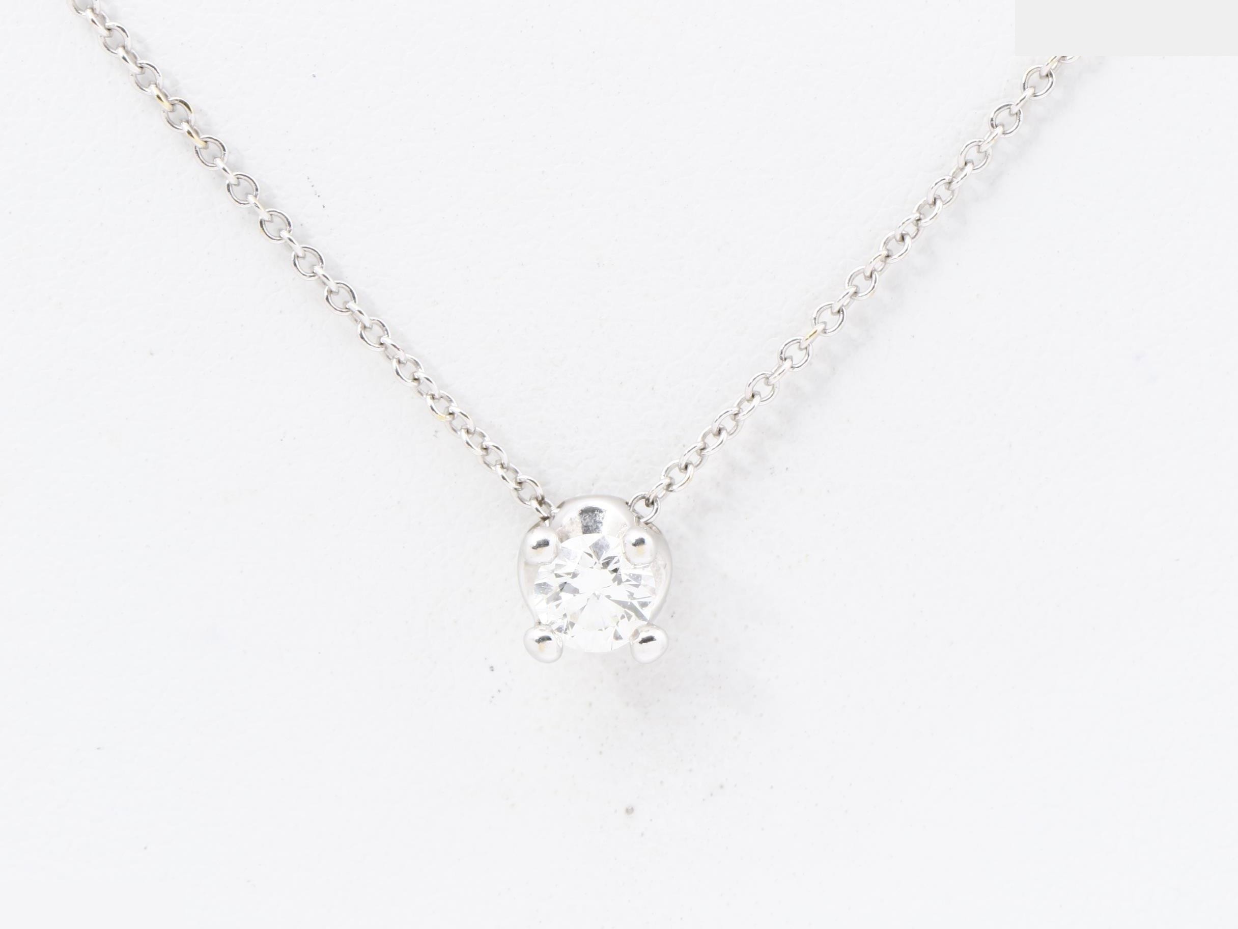 Corona Necklace, 750WG, Diamond, 0.36 H, VS1, *NONE