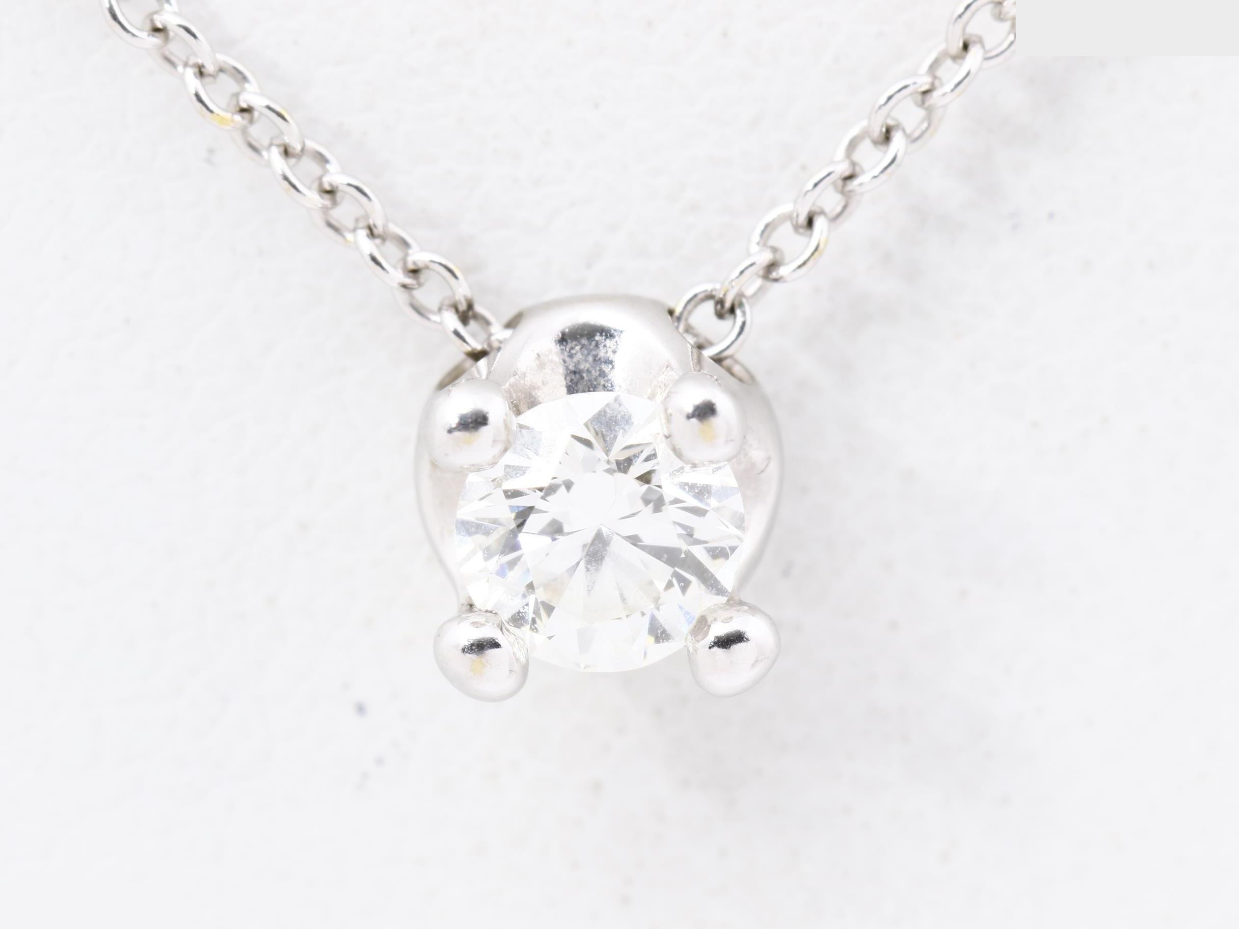 Corona Necklace, 750WG, Diamond, 0.36 H, VS1, *NONE — view 3