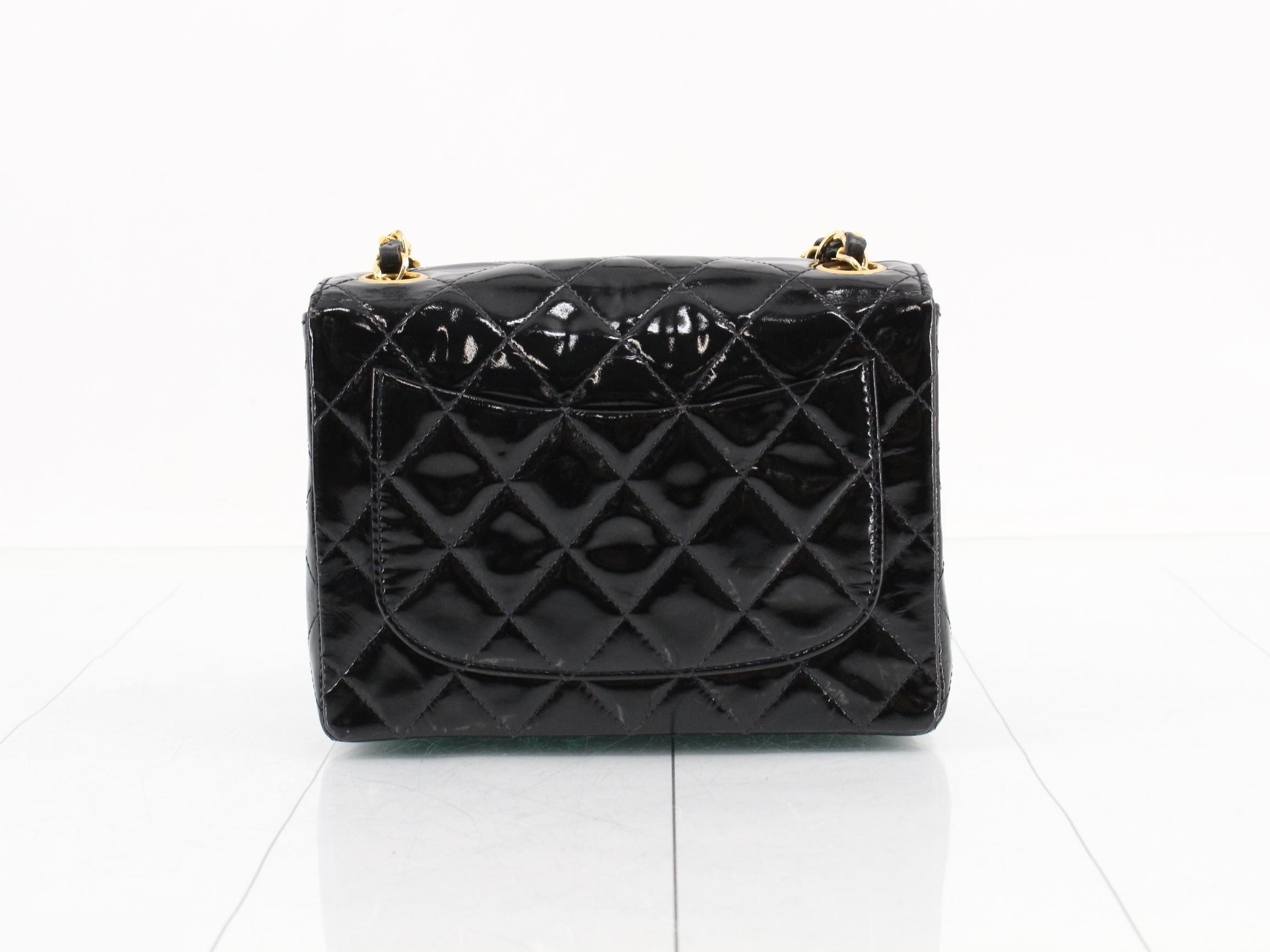 Mini Matelassé Patent Leather Chain Shoulder Bag, Series 2 — view 2