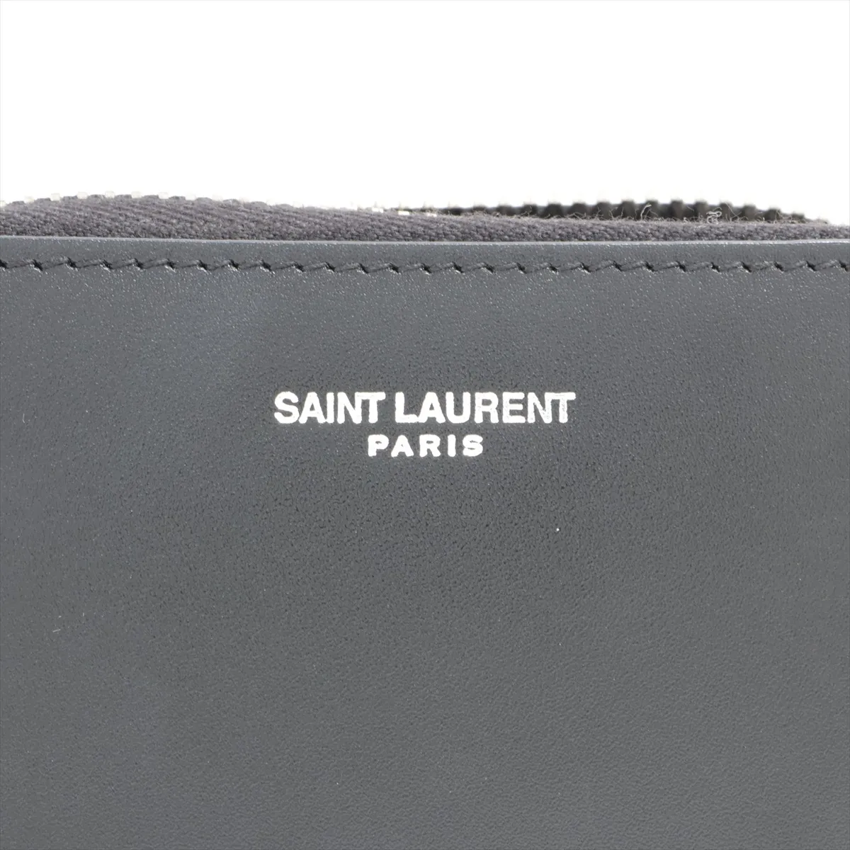 Logo Leather Coin Case, Black ART506522 — view 7