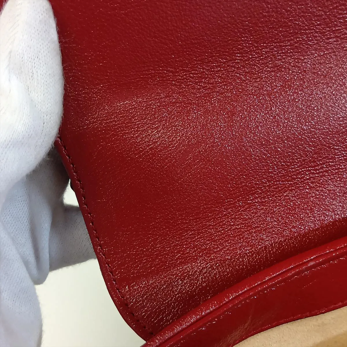 GG Marmont 583571 Leather 2-Way Handbag, Black x Red — view 13