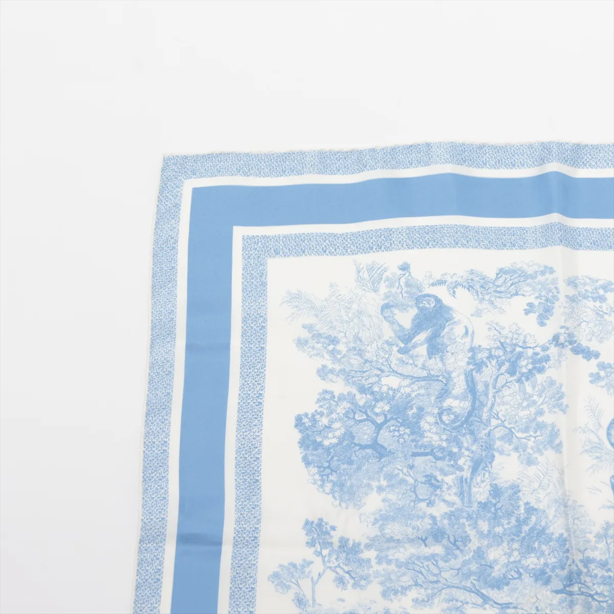Toile de Joux Sauvage Silk Scarf, Blue. — view 2