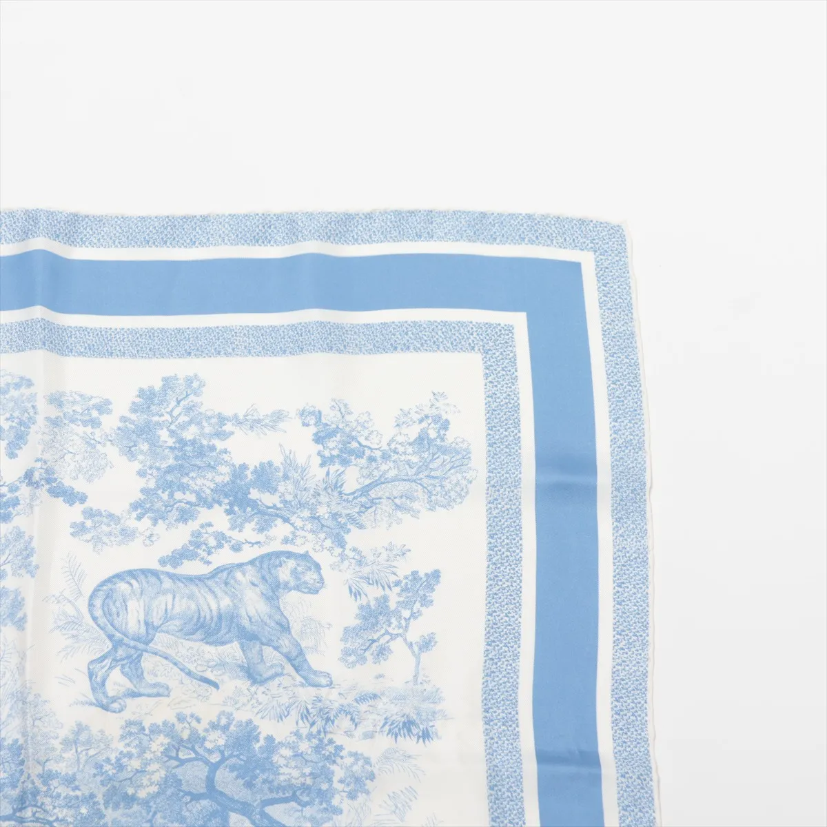Toile de Joux Sauvage Silk Scarf, Blue. — view 3