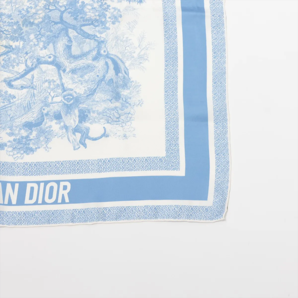 Toile de Joux Sauvage Silk Scarf, Blue. — view 4