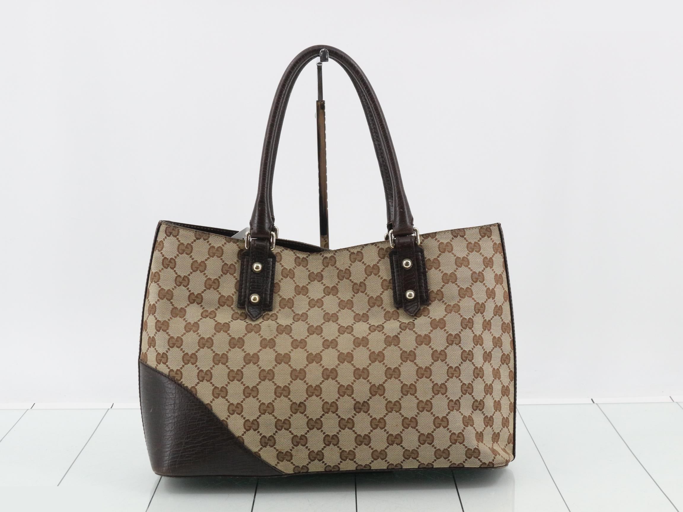 137385 GG Canvas Horsebit Tote Sherry — view 2