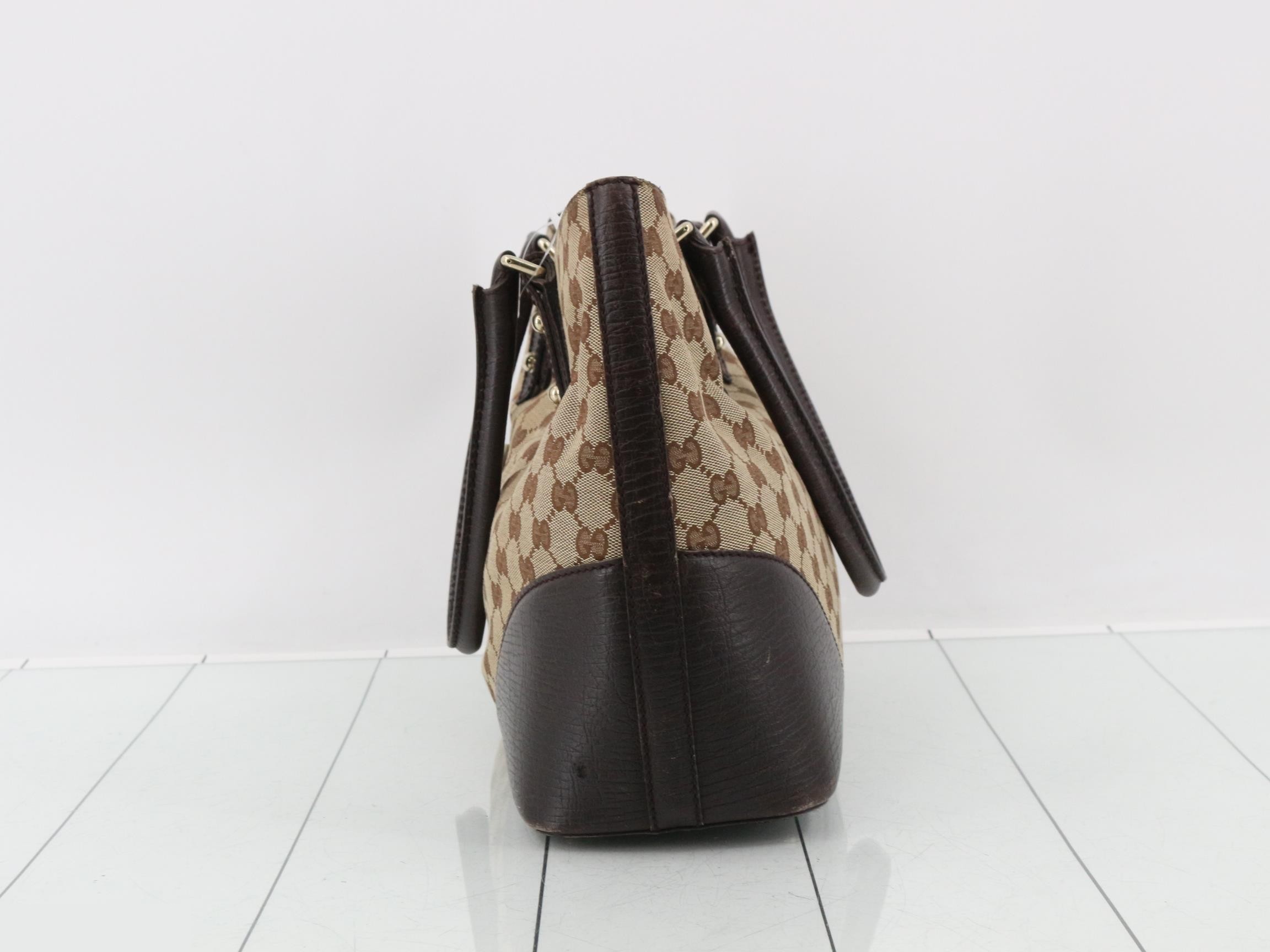 137385 GG Canvas Horsebit Tote Sherry — view 3