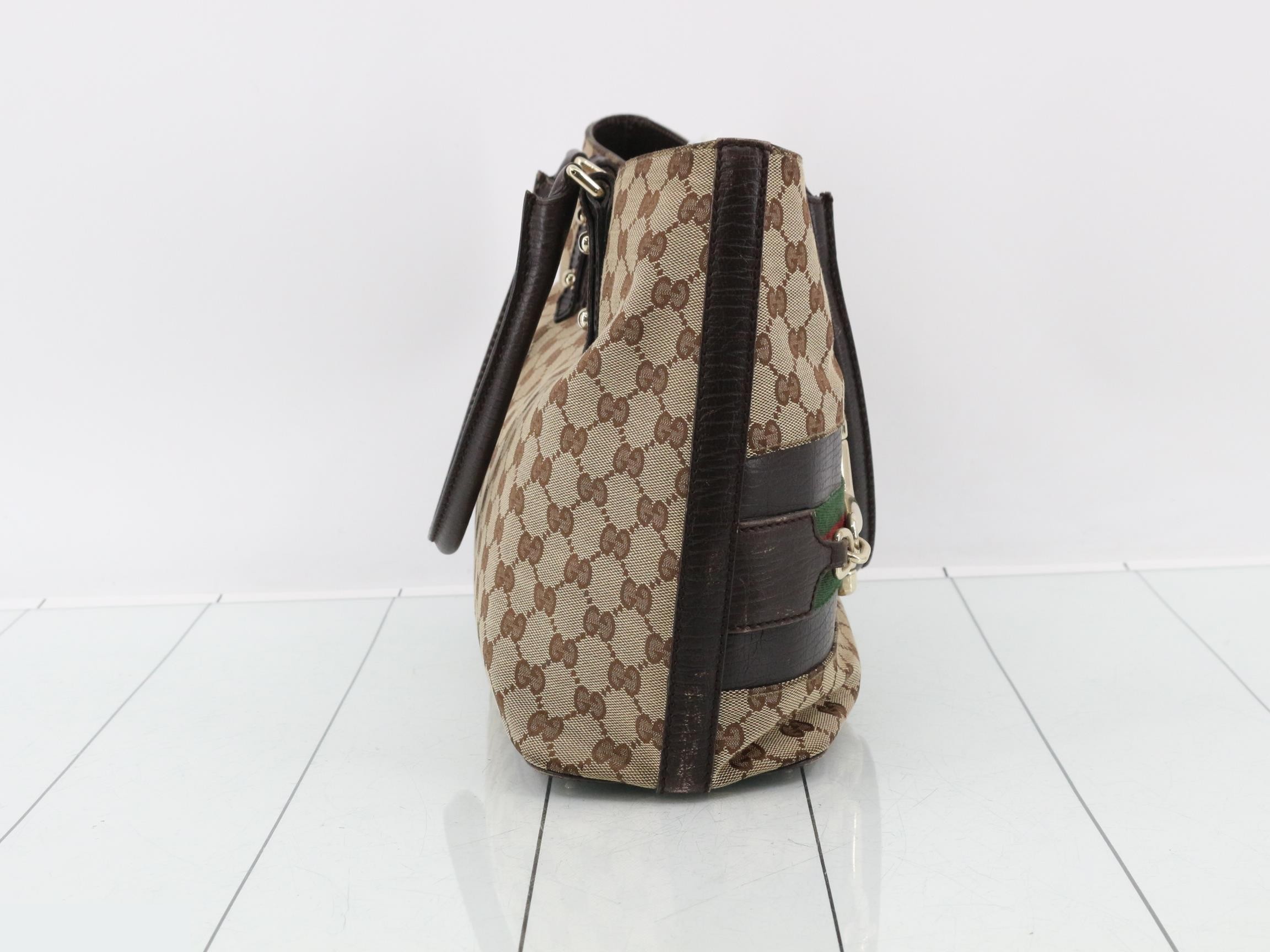 137385 GG Canvas Horsebit Tote Sherry — view 4