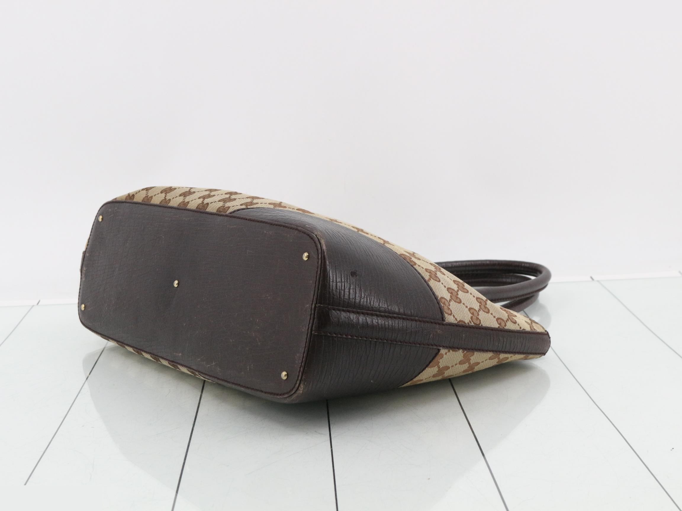 137385 GG Canvas Horsebit Tote Sherry — view 6
