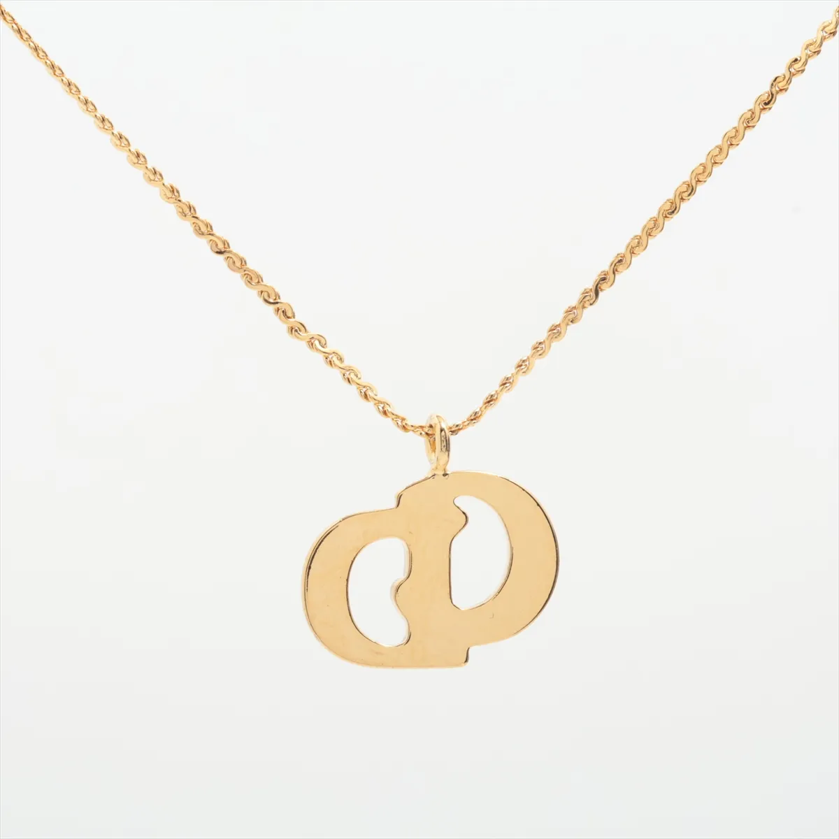 CD logo necklace, GP gold, with — view 2