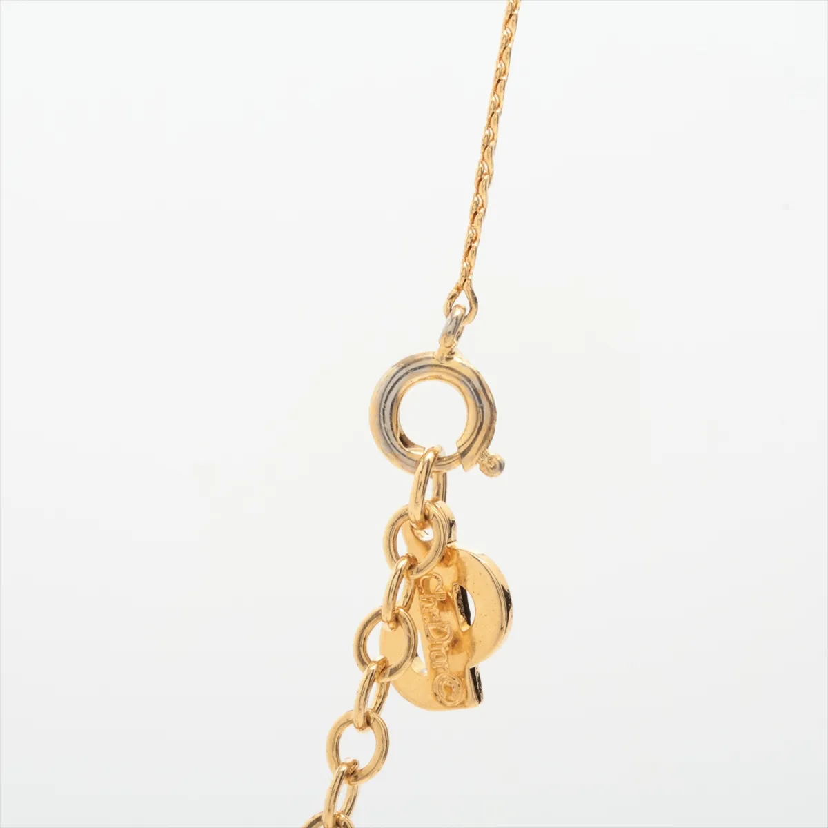 CD logo necklace, GP gold, with — view 3