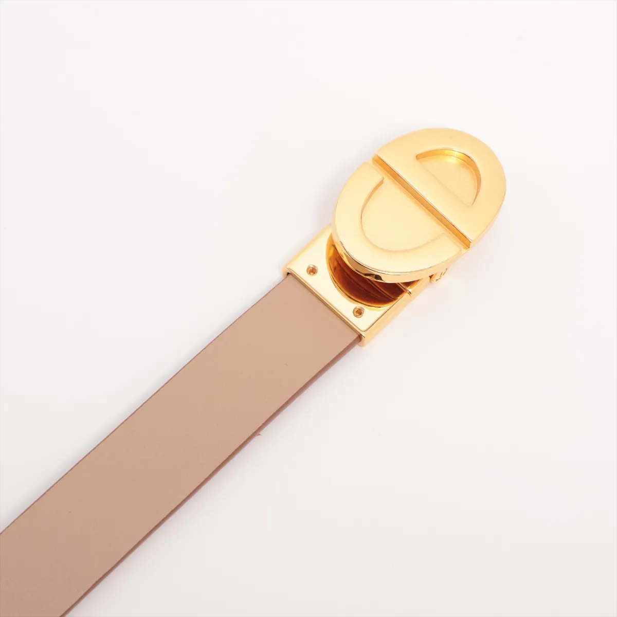 CD logo belt Leather x GP Brown x Beige — view 2