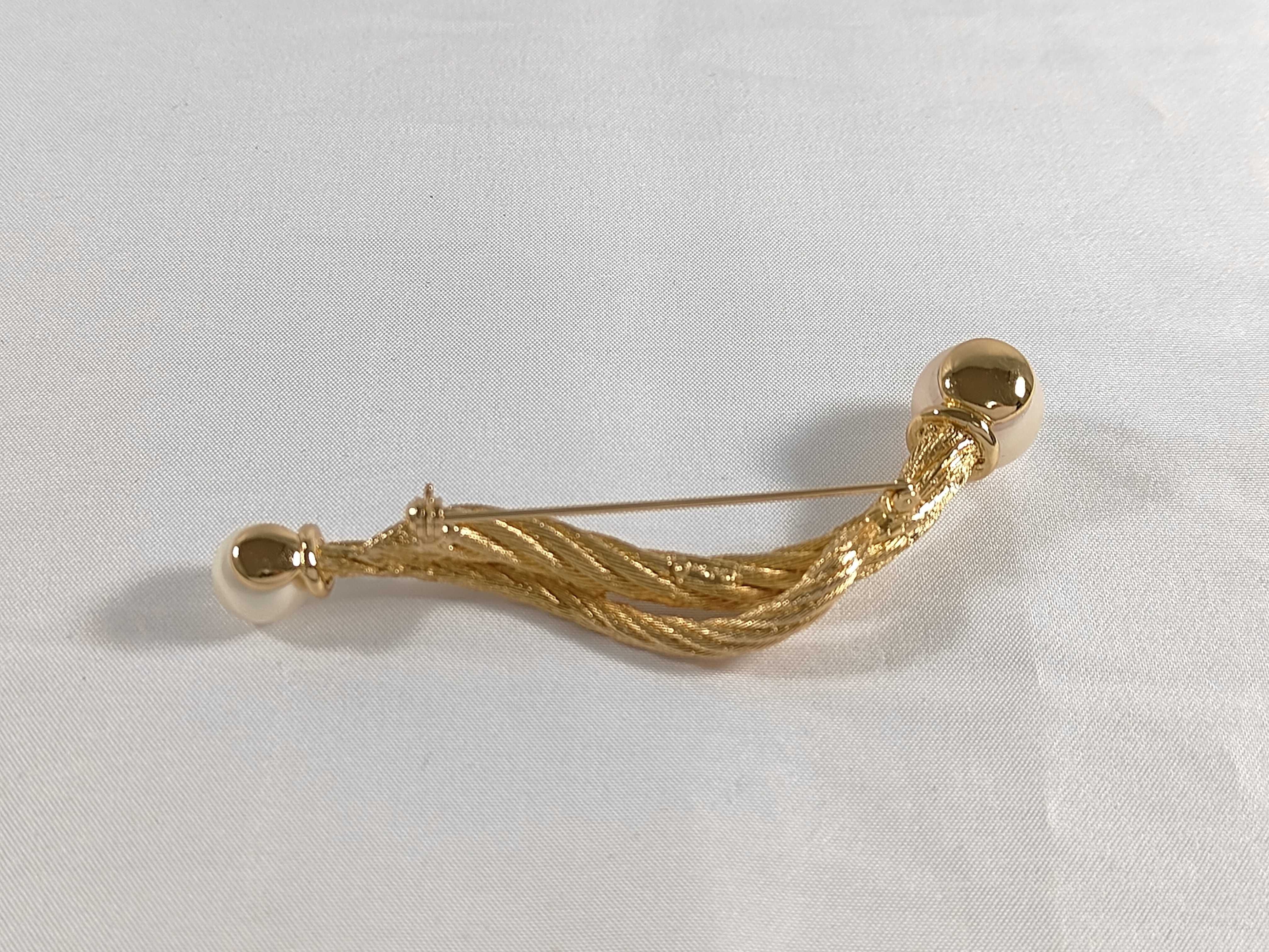 Gold Diamond Brooch — view 2