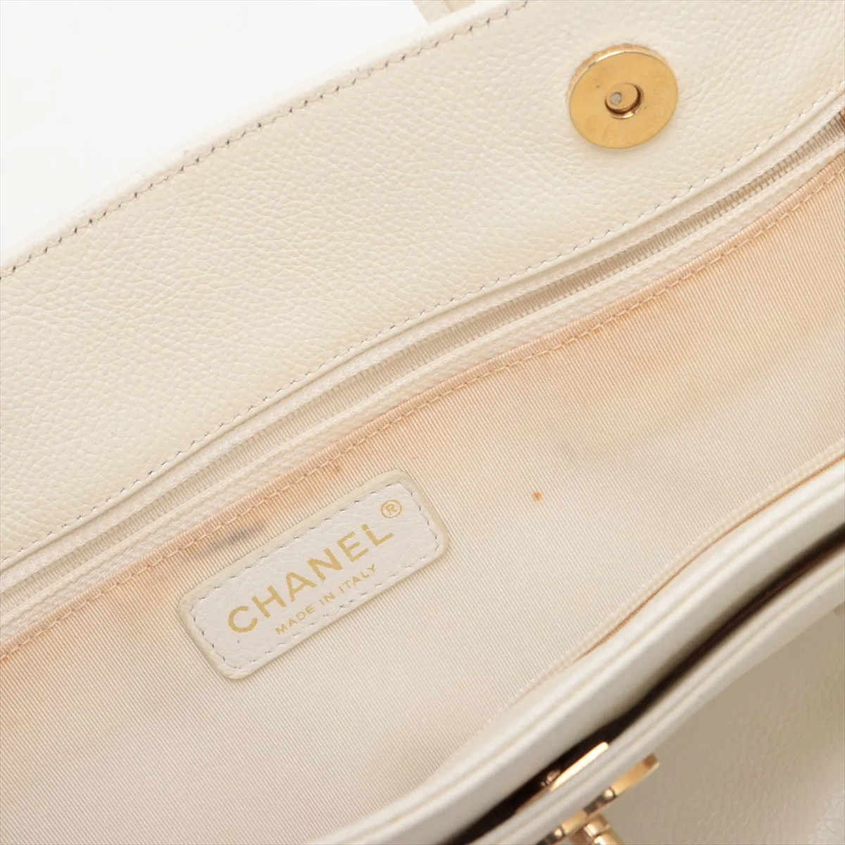 Executive Leather 2WAY Handbag White Gold Hardware 9878267 No. 9 — view 15