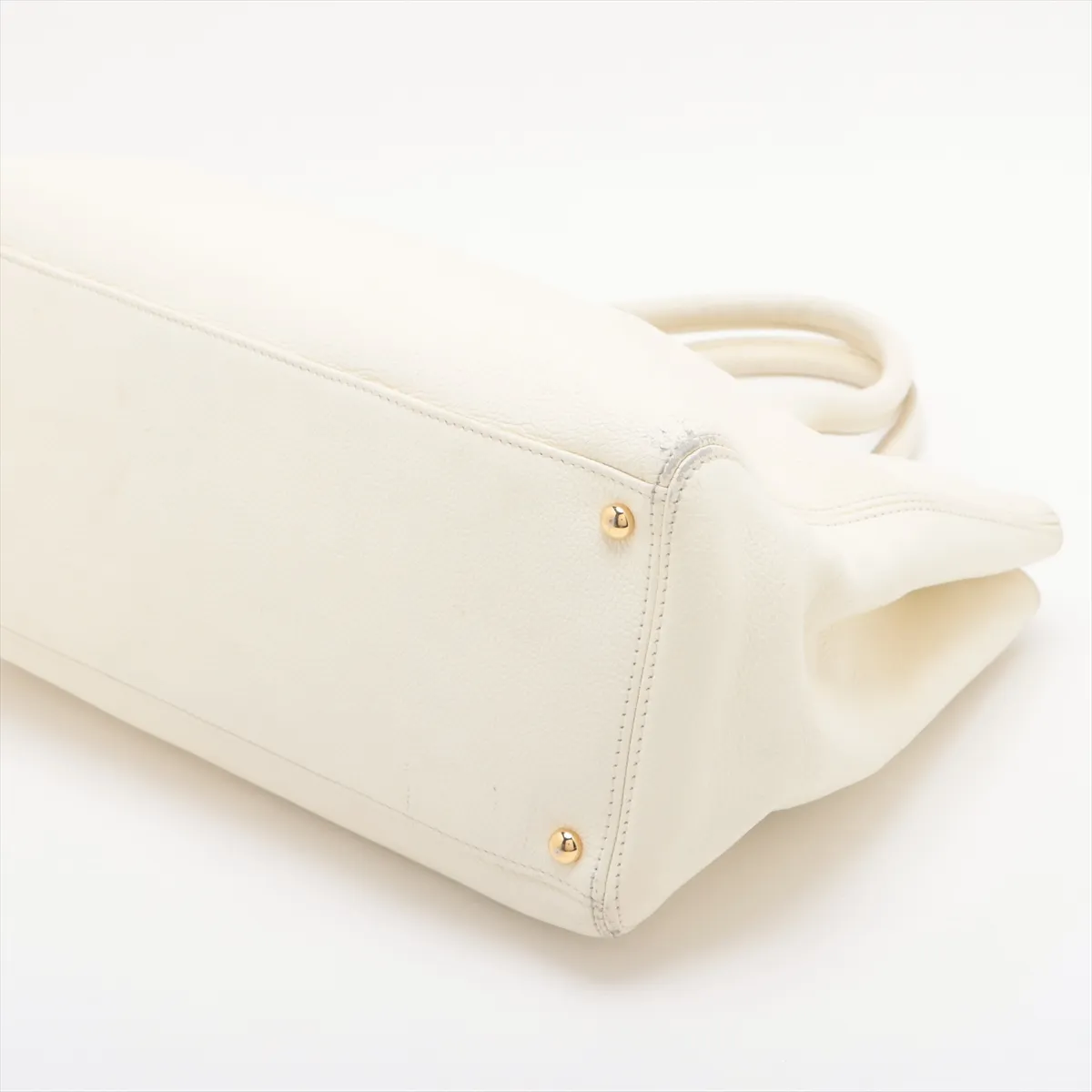 Executive Leather 2WAY Handbag White Gold Hardware 9878267 No. 9 — view 3