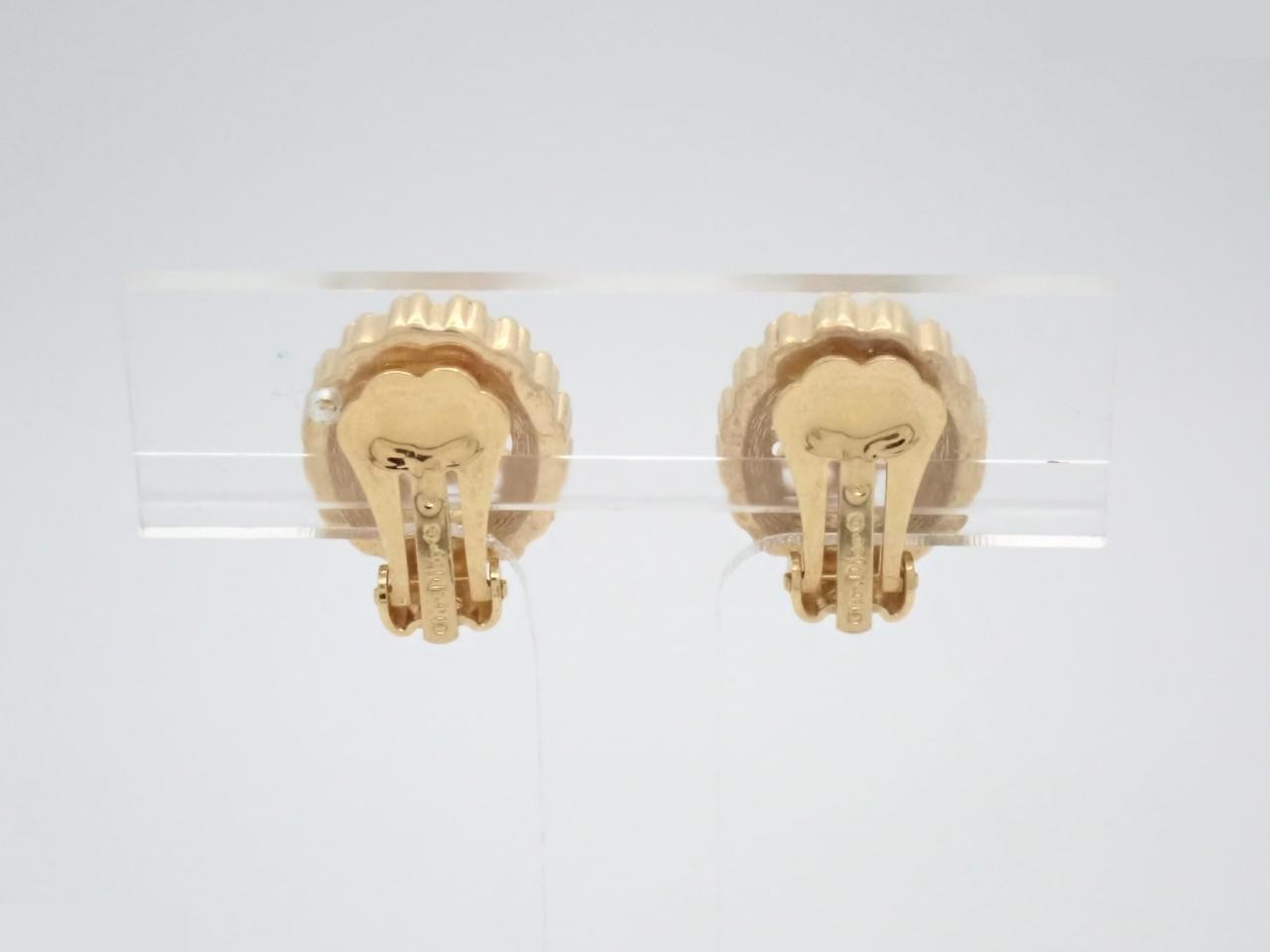 Gold and stone earrings — view 2
