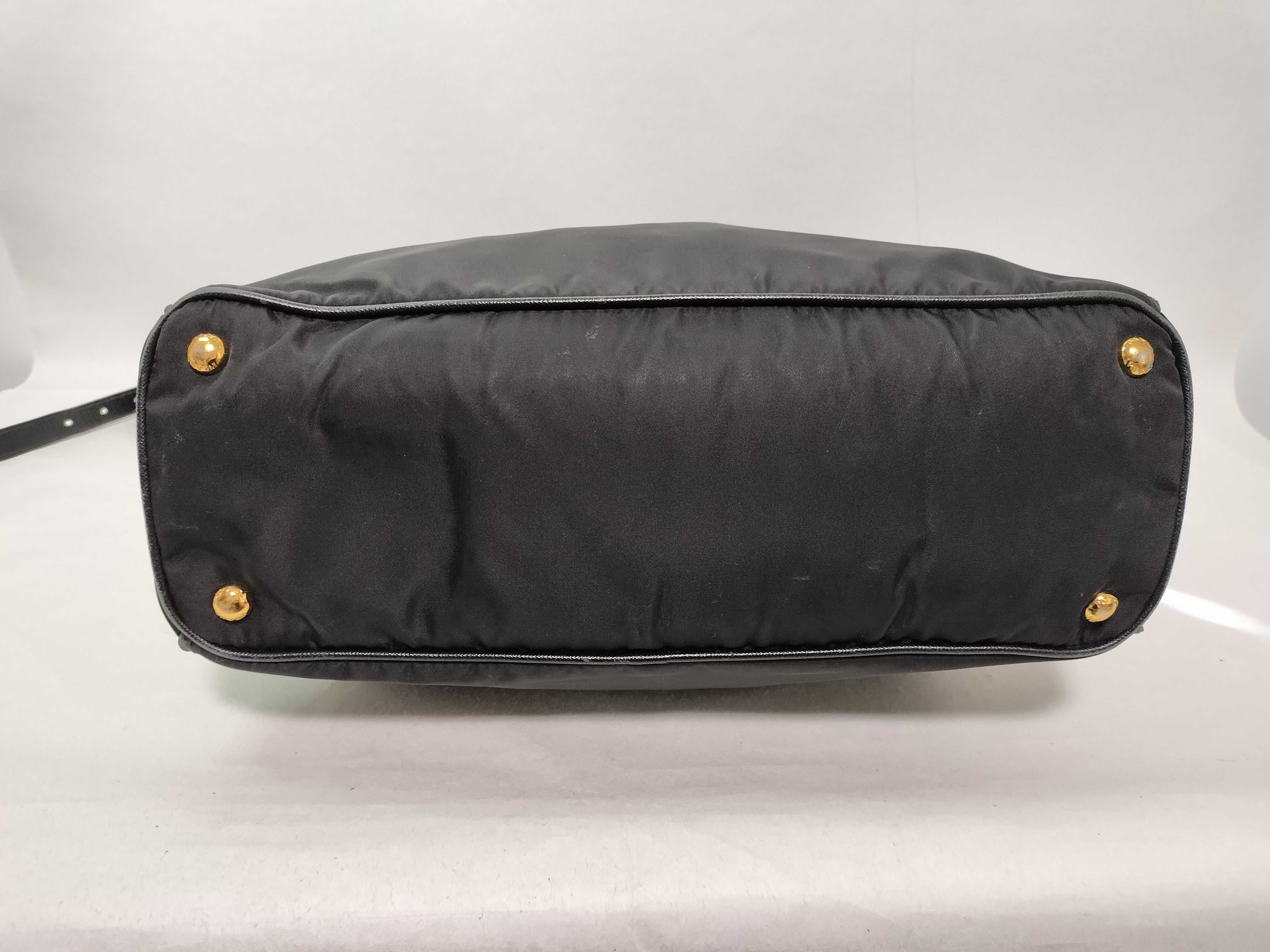 Nylon Prada Handbag 2-Way Black Strap Tote Bag — view 11