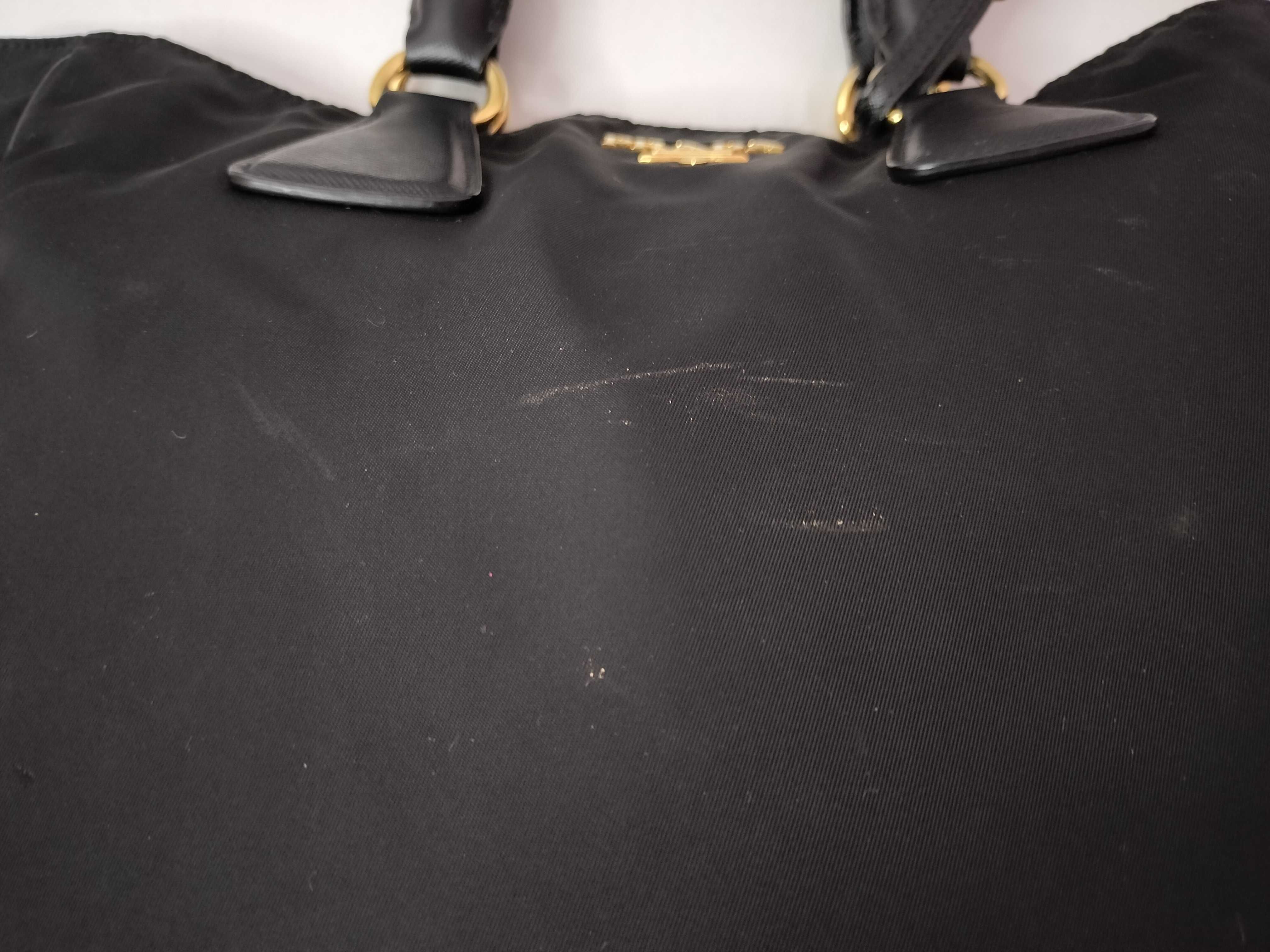 Nylon Prada Handbag 2-Way Black Strap Tote Bag — view 13