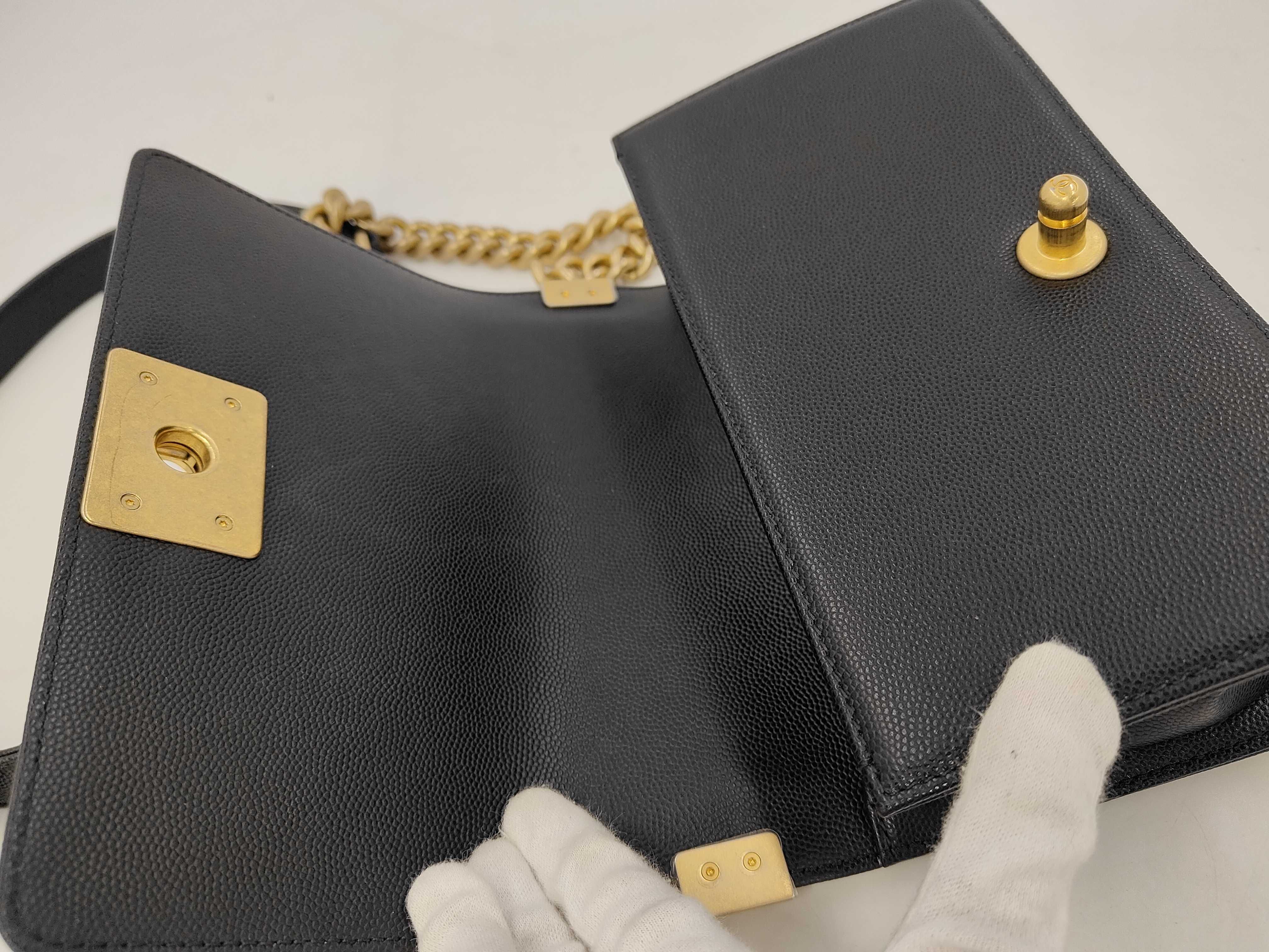 Boy Chanel Caviar Matelassé Shoulder Bag — view 8
