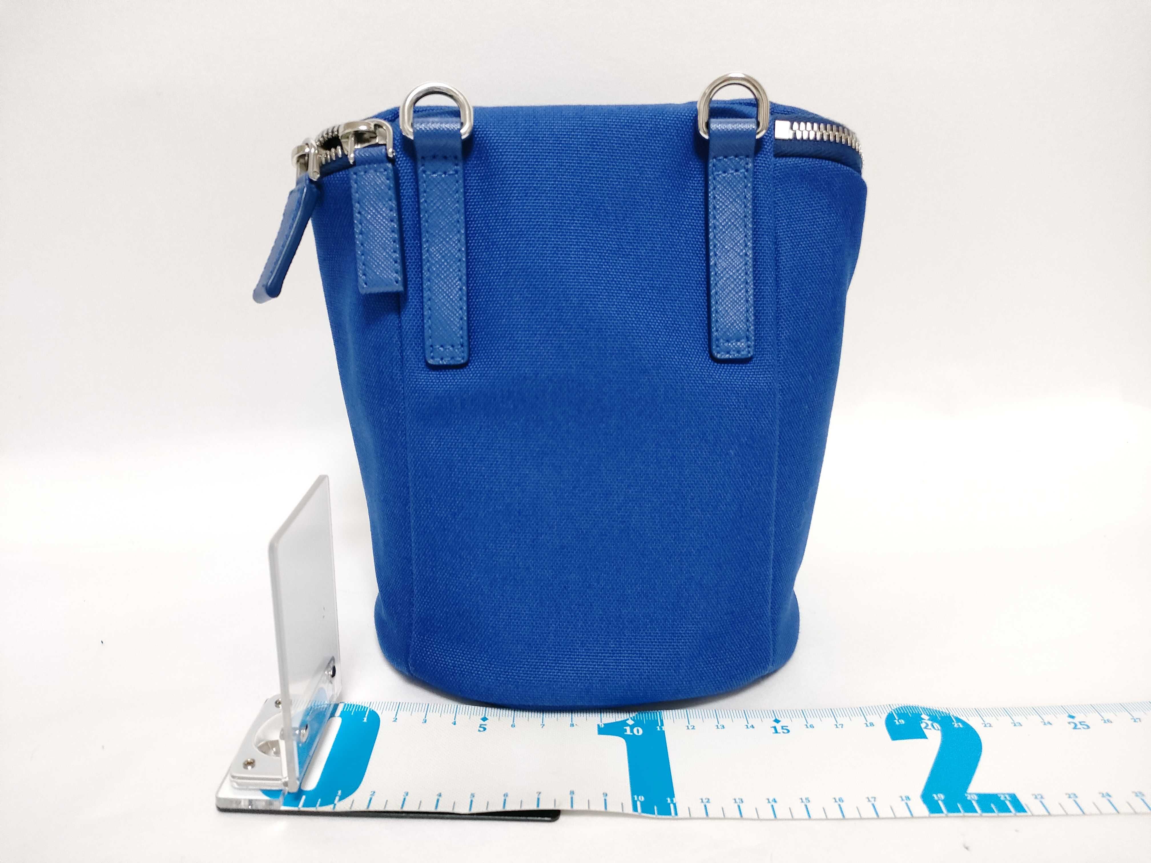 Shoulder Bag, Triangle Logo, Canvas, Blue, 2VH147 Shoulder Bag — view 2