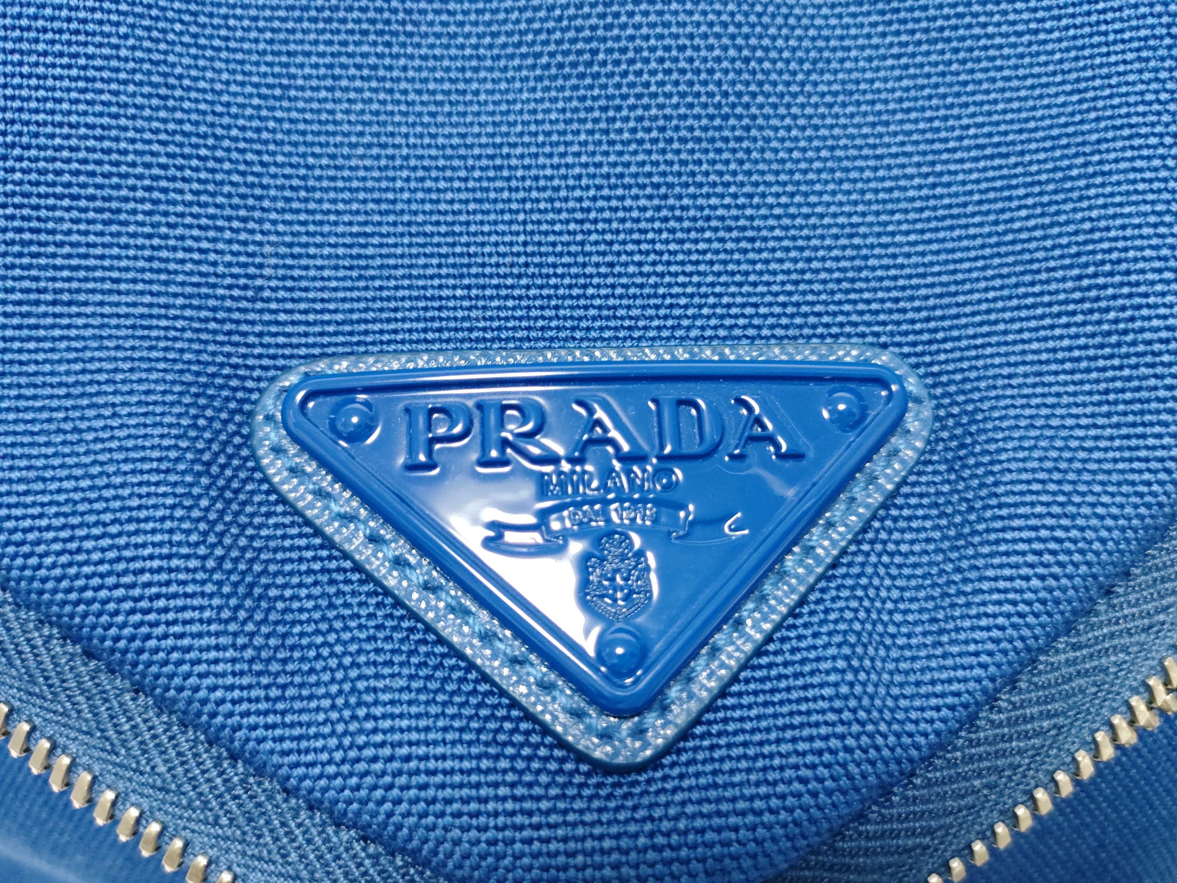Shoulder Bag, Triangle Logo, Canvas, Blue, 2VH147 Shoulder Bag — view 13