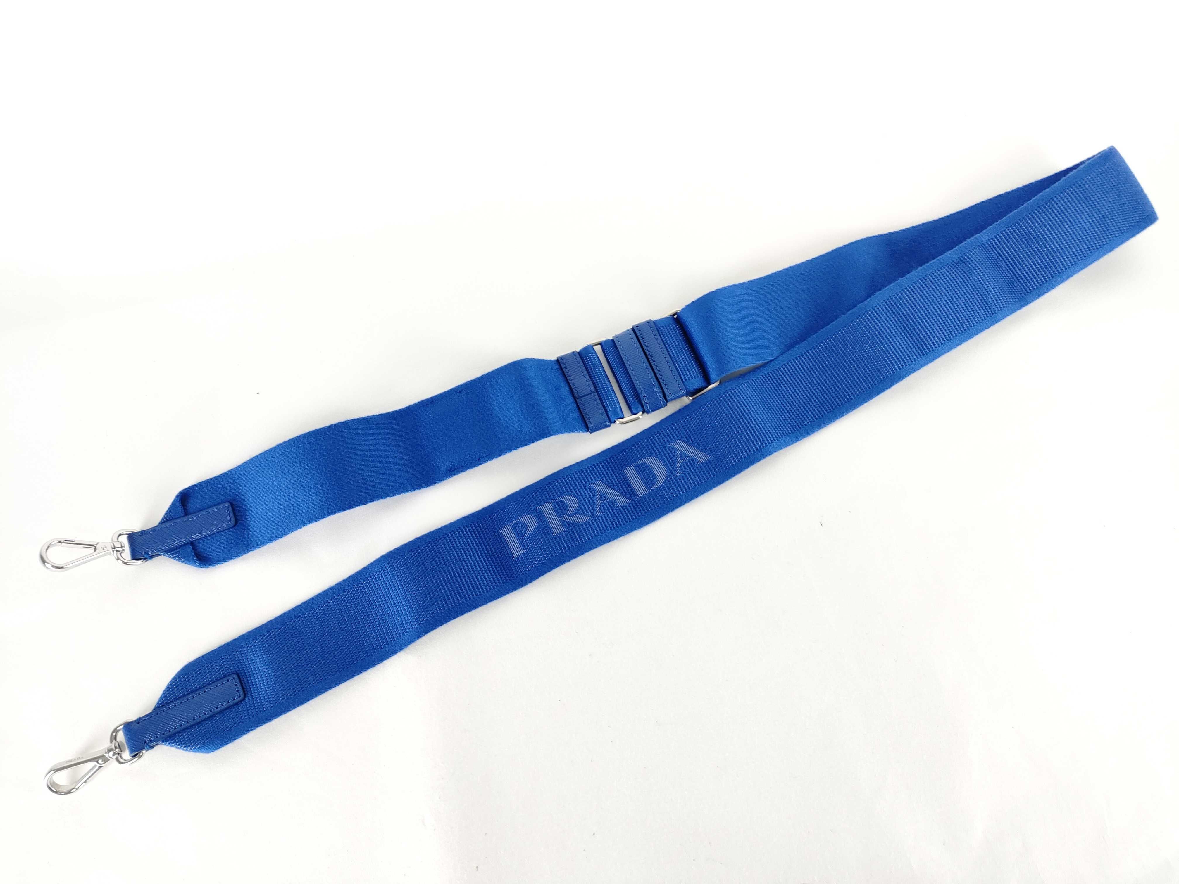 Shoulder Bag, Triangle Logo, Canvas, Blue, 2VH147 Shoulder Bag — view 3